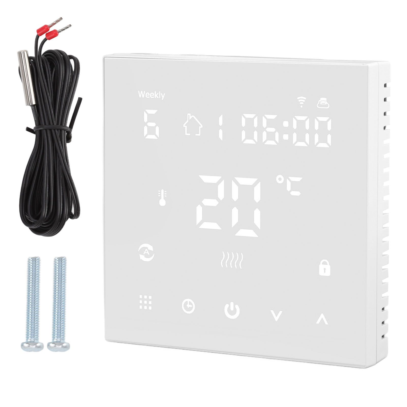 WiFi Thermostat Digital Touch Screen APP Voice Control Smart Thermostat with view 2