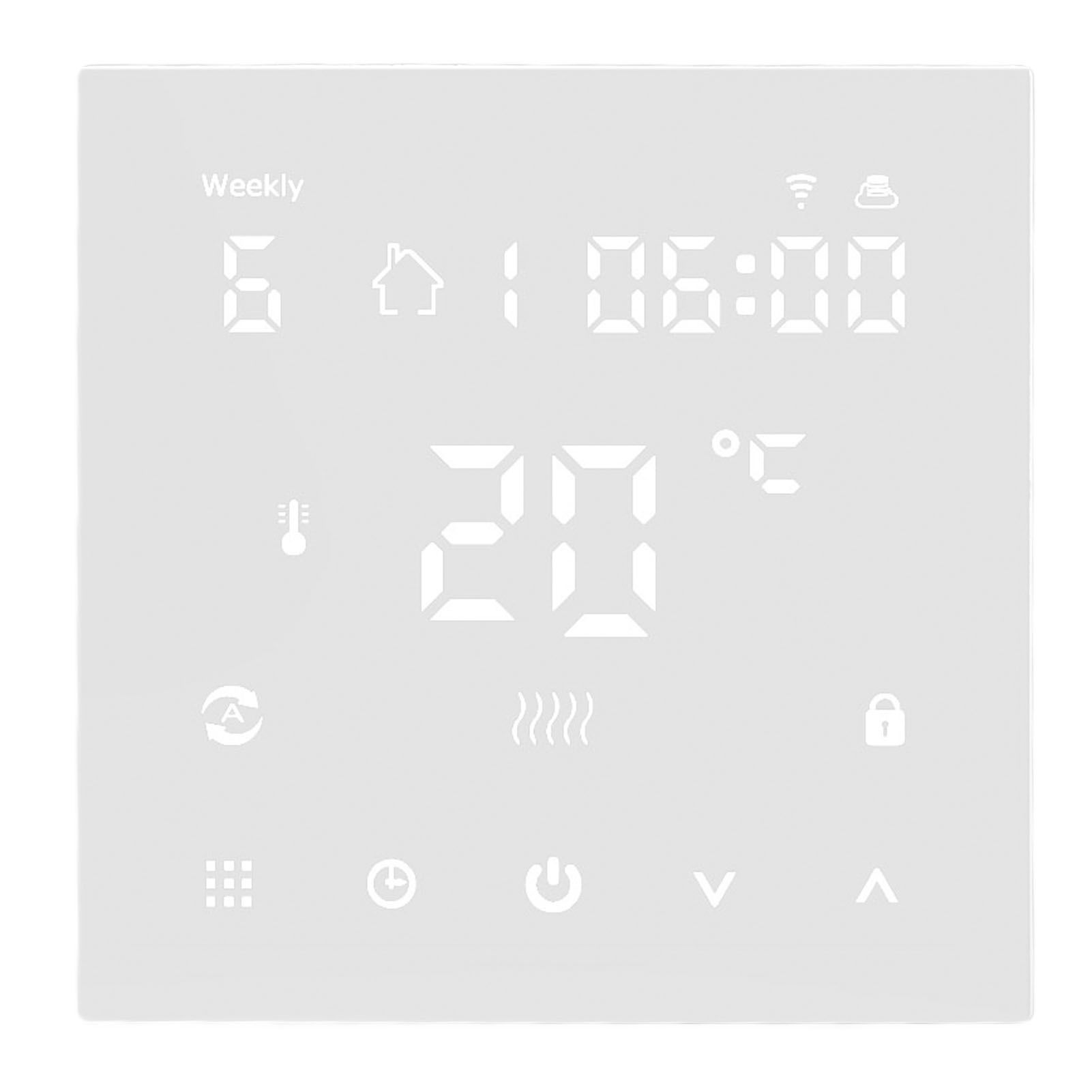 WiFi Thermostat Digital Touch Screen APP Voice Control Smart Thermostat with view 5