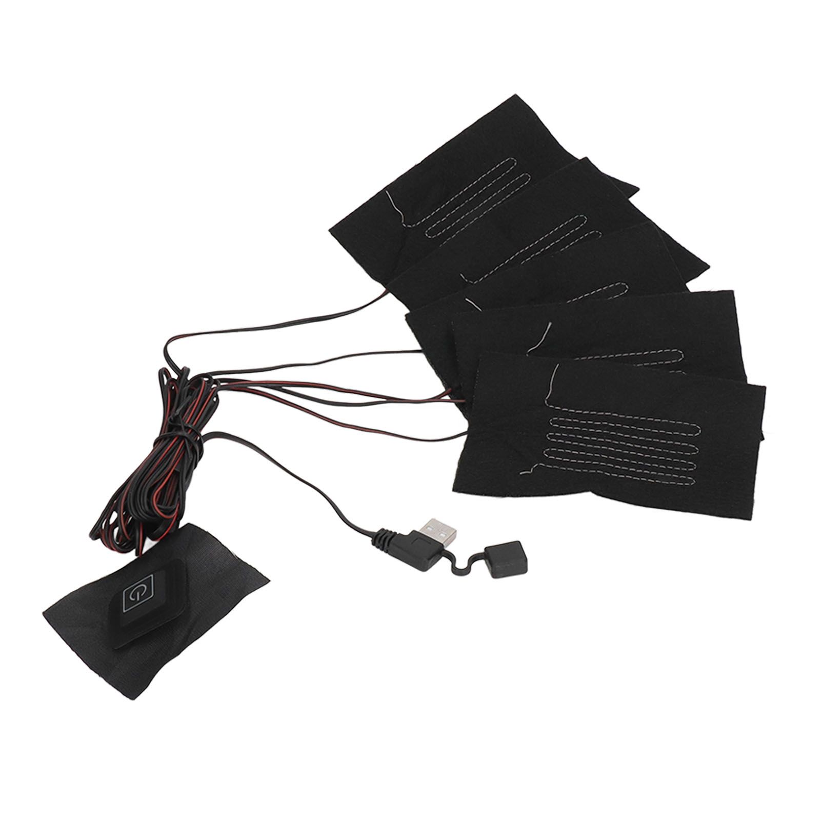 5 in 1 Electric Vest Cloth Heat Pad 3 Gears Temperature Adjustable USB Heating view 9