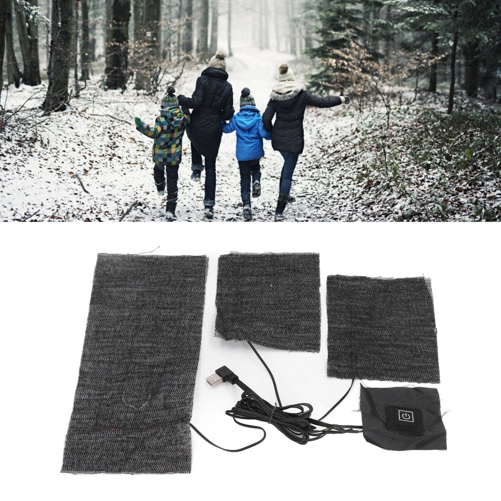 3 In 1 Clothes Heater Pad USB 3 Temperature Settings Electric Cloth Heating view 12