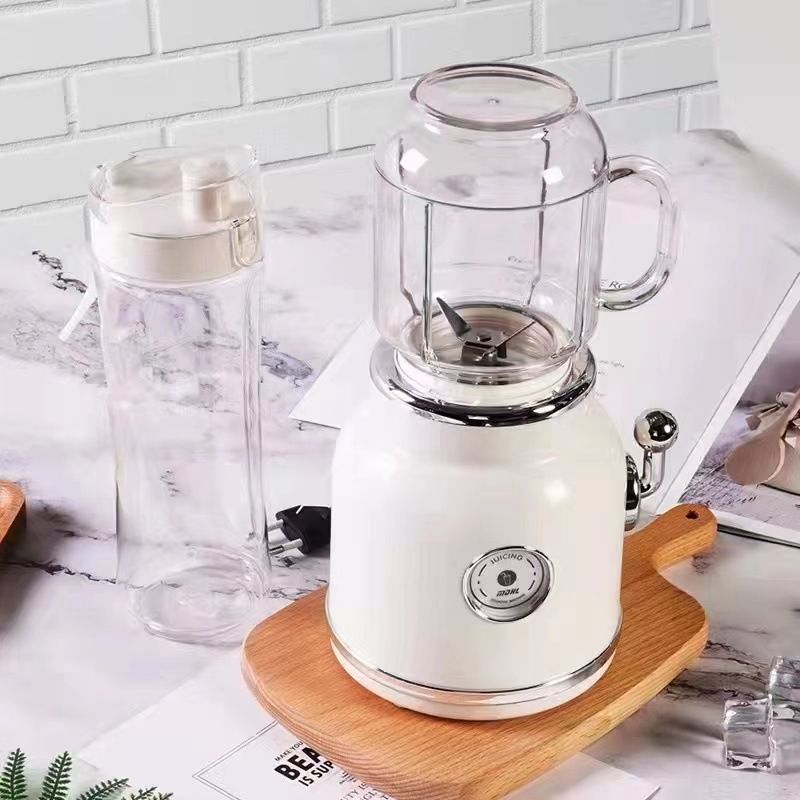 Mini Blender with Double Cup Retro Shake and Ice Crush Maker Countertop Juice view 5
