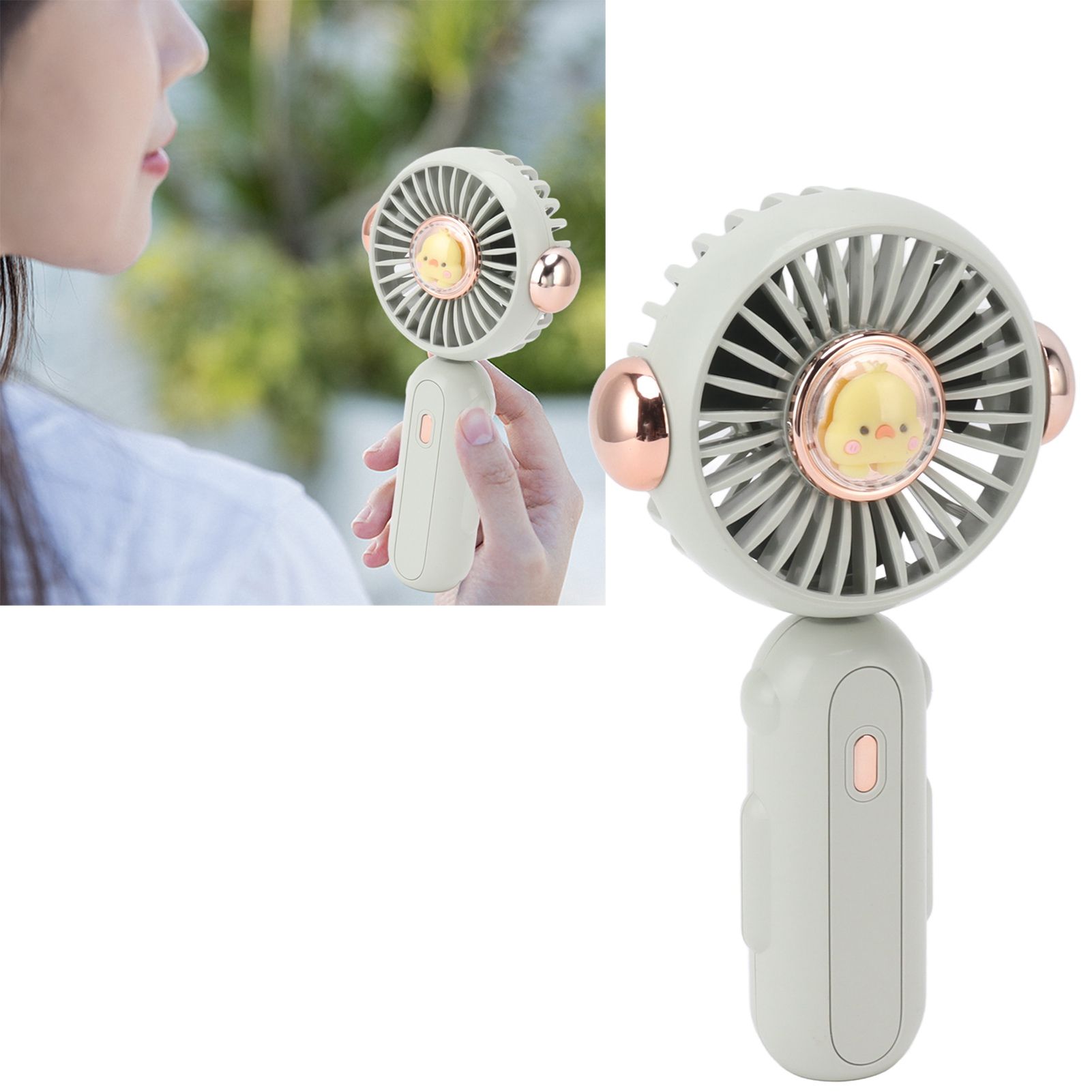 Foldable Mini Fan Cute Lightweight 900mAh Adjustable Low Noise Handheld Fan view 10