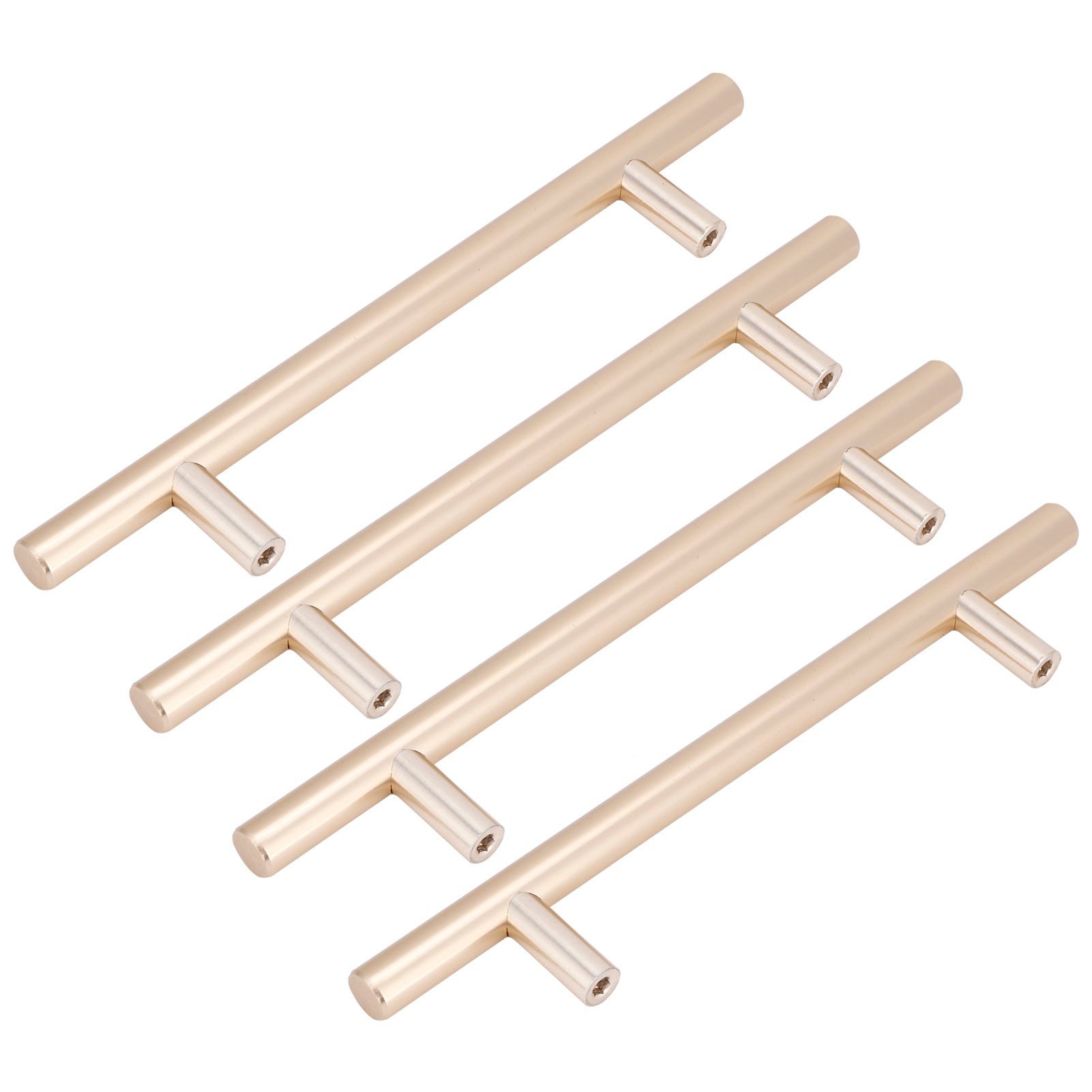 4Set Door Handle Aluminum Alloy Gold Drawer Pull Handles Cabinet Wardrobe view 6
