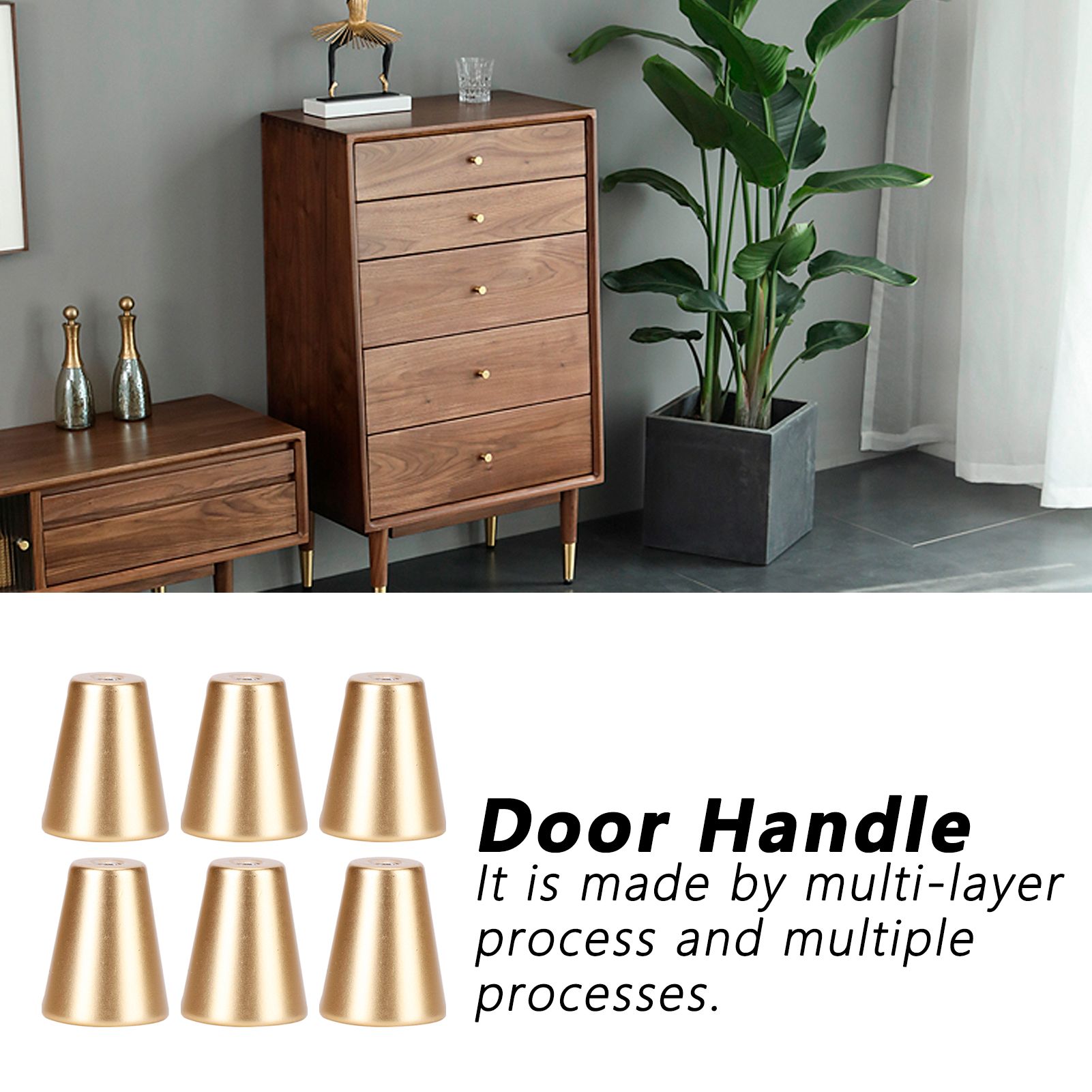 6 Sets Gold Drawer Handle Space Aluminum European Style Handle Furniture view 12