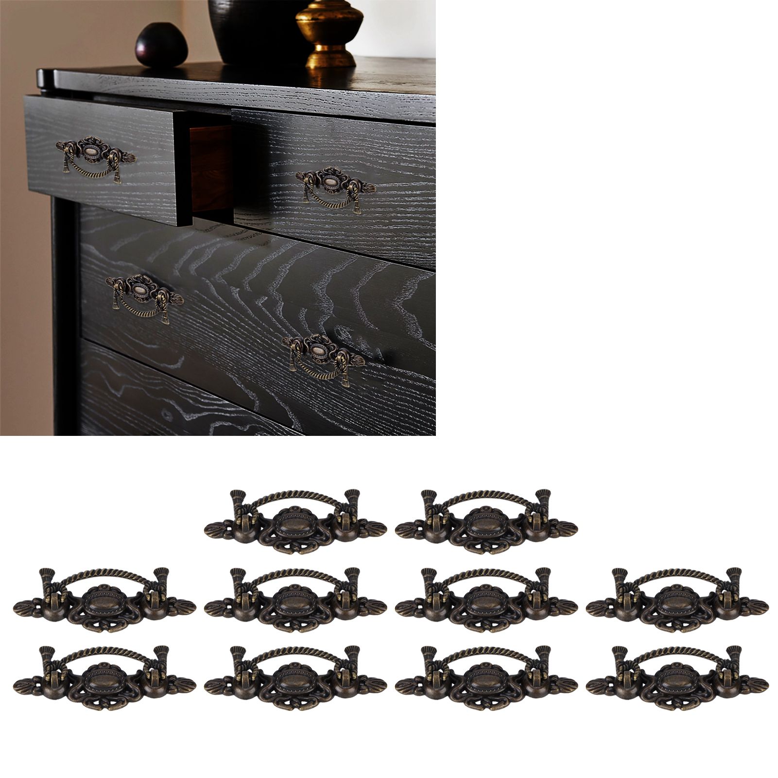 10 Sets Kitchen Drawer Cabinet Door Handle Furniture Knobs Hardware Cupboard view 10