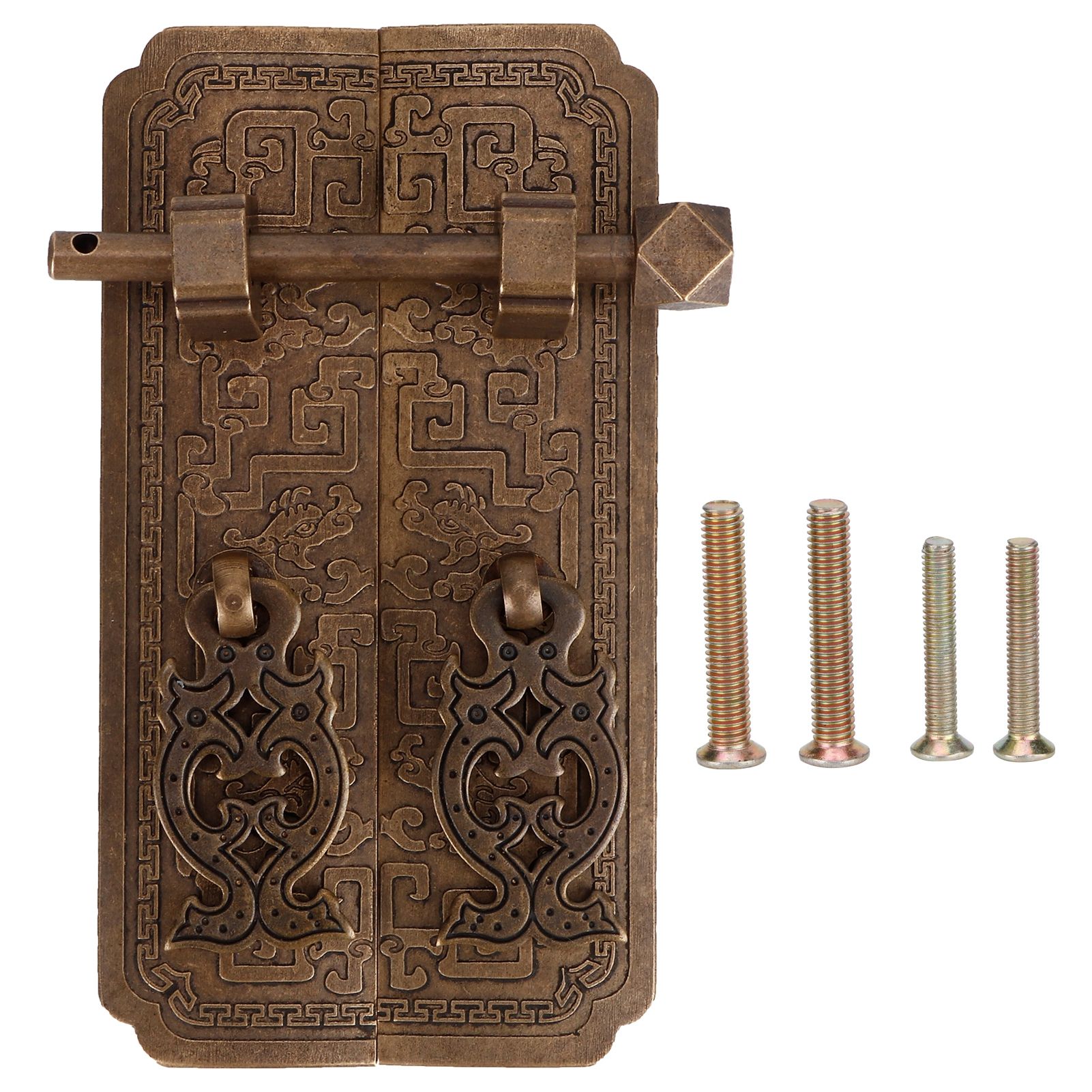 Door Handle Set Chinese Style Antique Copper Pull Handles Cabinet Wardrobe