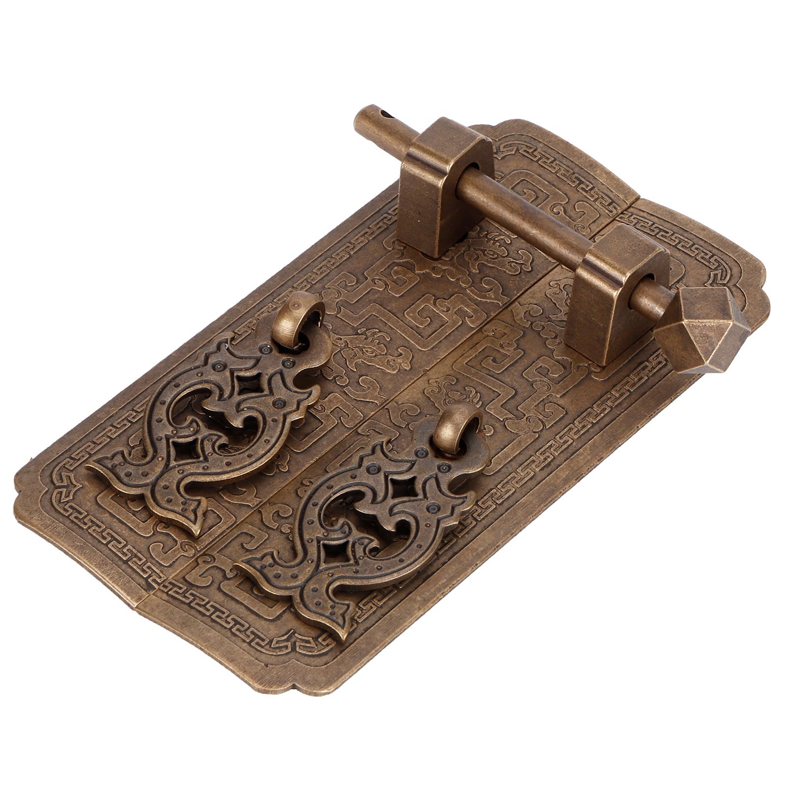 Door Handle Set Chinese Style Antique Copper Pull Handles Cabinet Wardrobe view 2