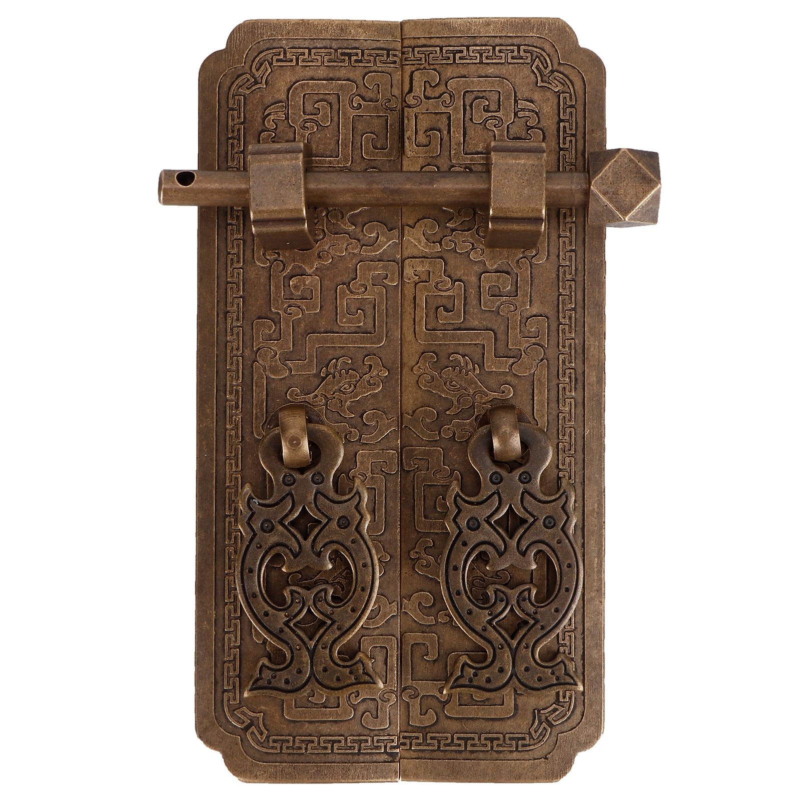 Door Handle Set Chinese Style Antique Copper Pull Handles Cabinet Wardrobe view 5