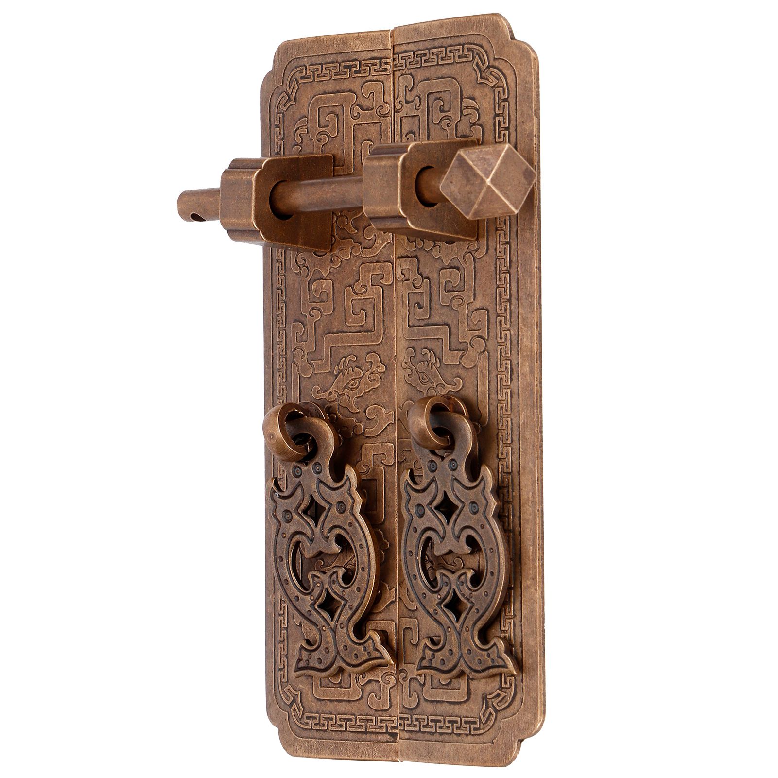Door Handle Set Chinese Style Antique Copper Pull Handles Cabinet Wardrobe view 7