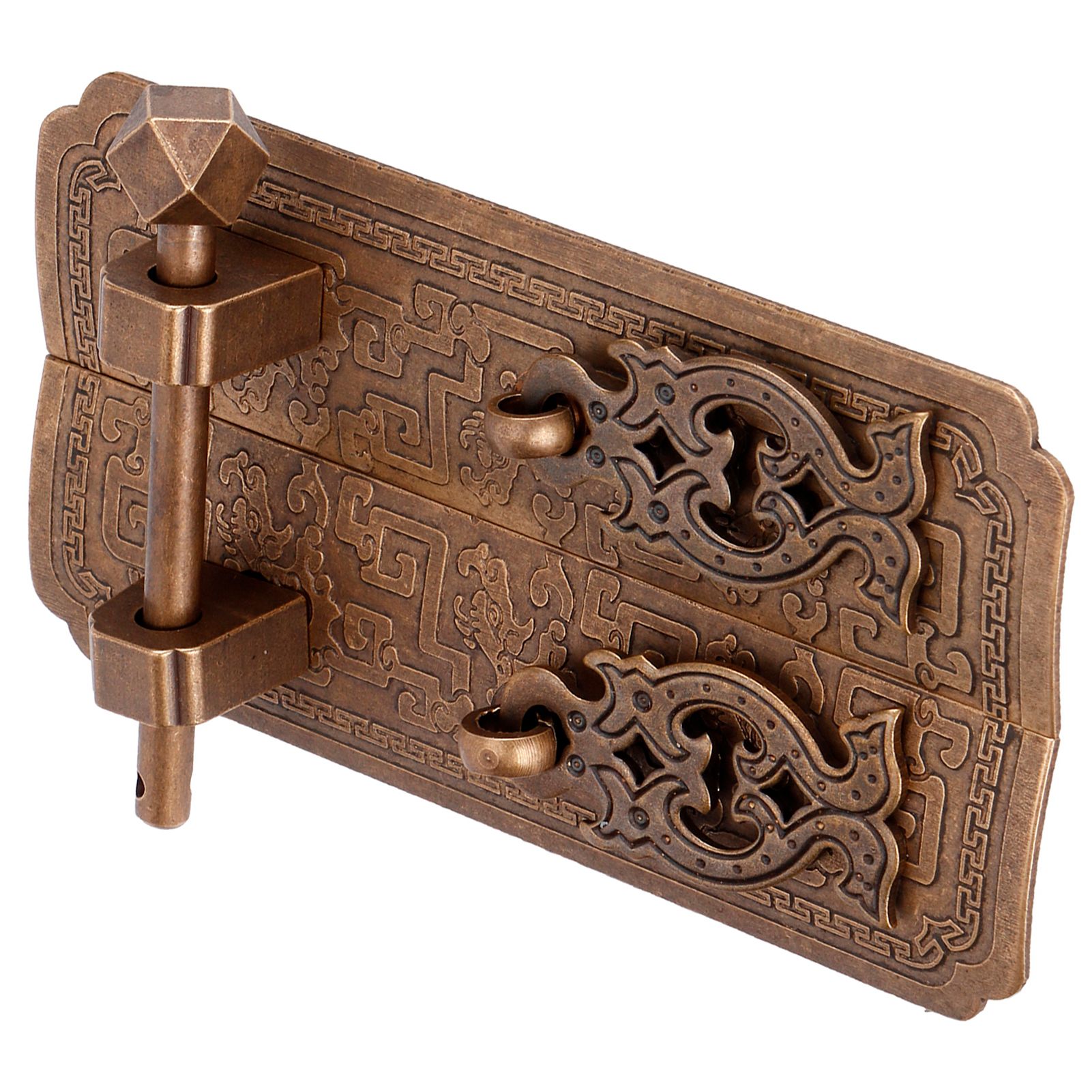 Door Handle Set Chinese Style Antique Copper Pull Handles Cabinet Wardrobe view 8
