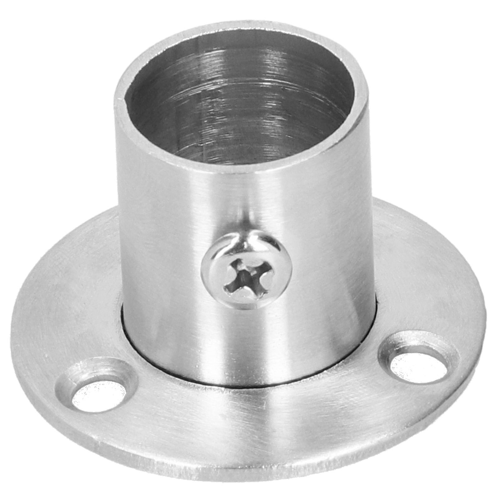 10Set Flanged Holder Base Thicken Stainless Steel Closet Rod Tube Bracket view 11