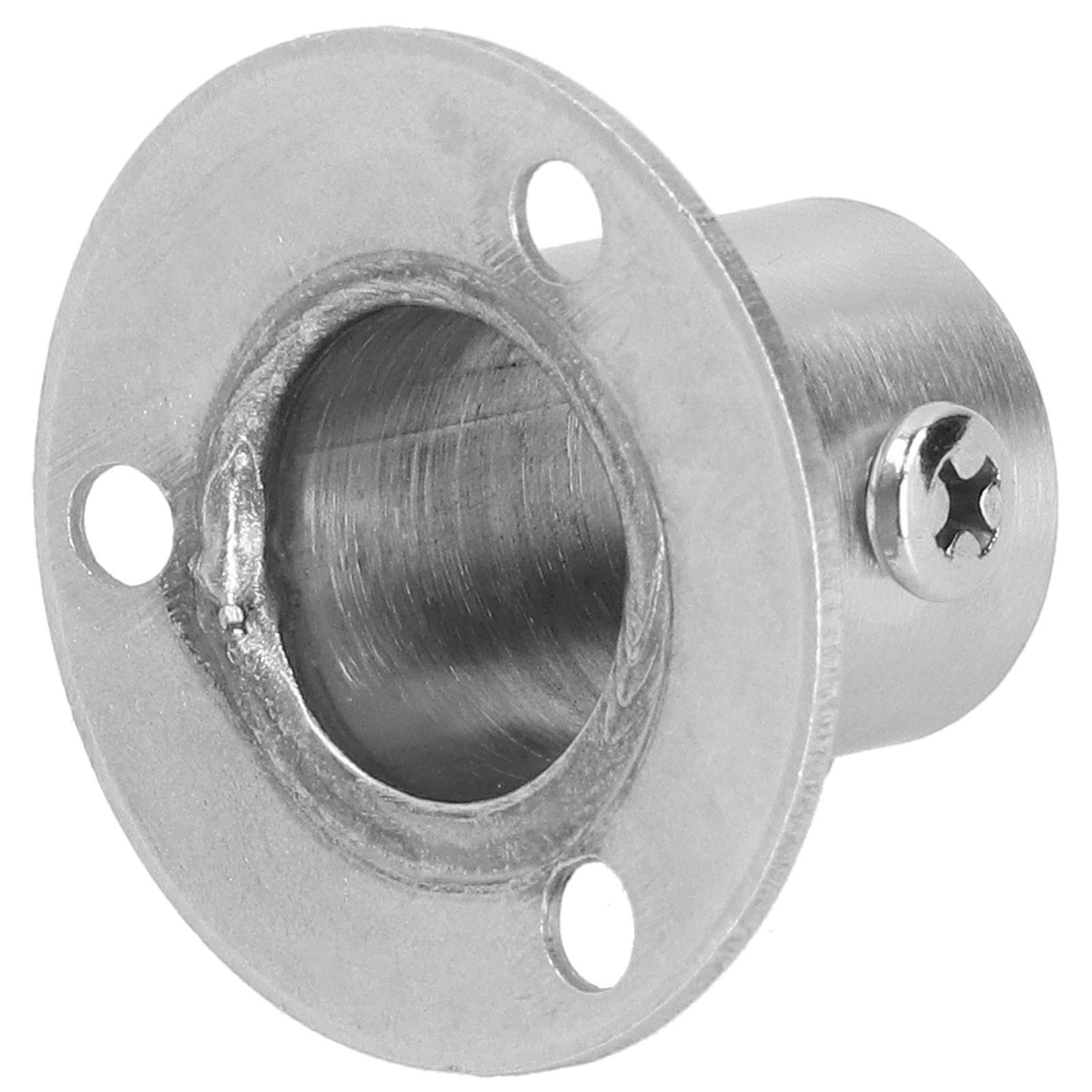 10Set Flanged Holder Base Thicken Stainless Steel Closet Rod Tube Bracket view 13