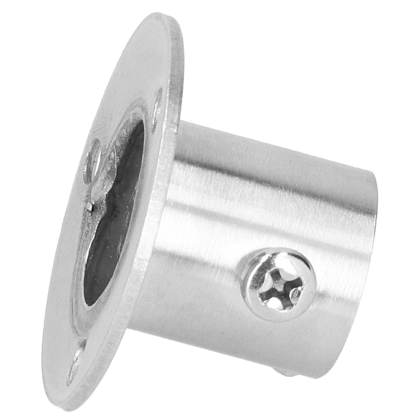 10Set Flanged Holder Base Thicken Stainless Steel Closet Rod Tube Bracket view 14