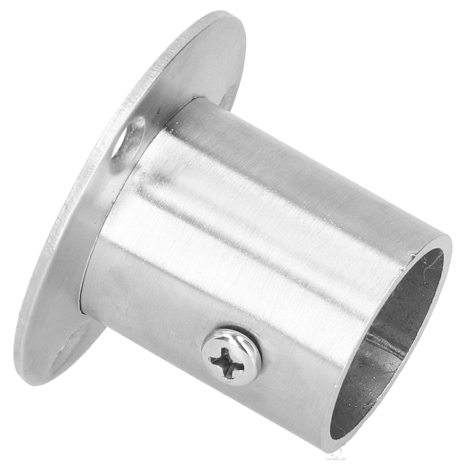 10Set Flanged Holder Base Thicken Stainless Steel Closet Rod Tube Bracket view 15
