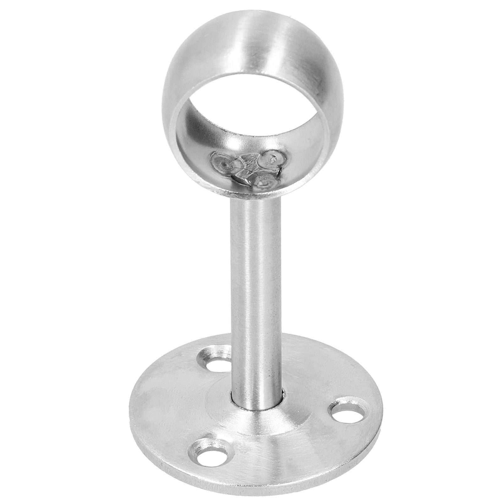 6Pcs Flanged Socket Stainless Steel Curtain Rod Brackets Wardrobe Pole Holder view 11