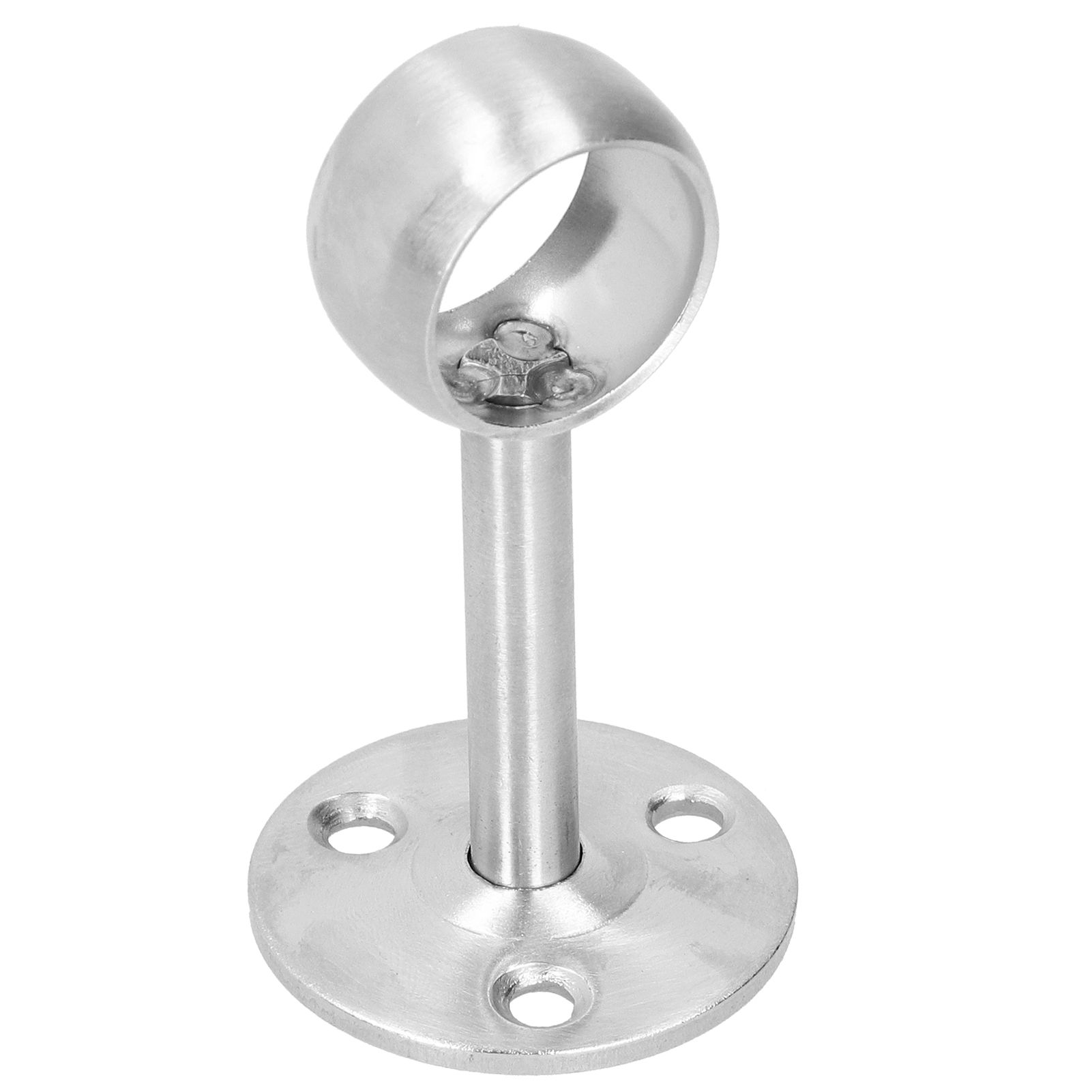 6Pcs Flanged Socket Stainless Steel Curtain Rod Brackets Wardrobe Pole Holder view 12