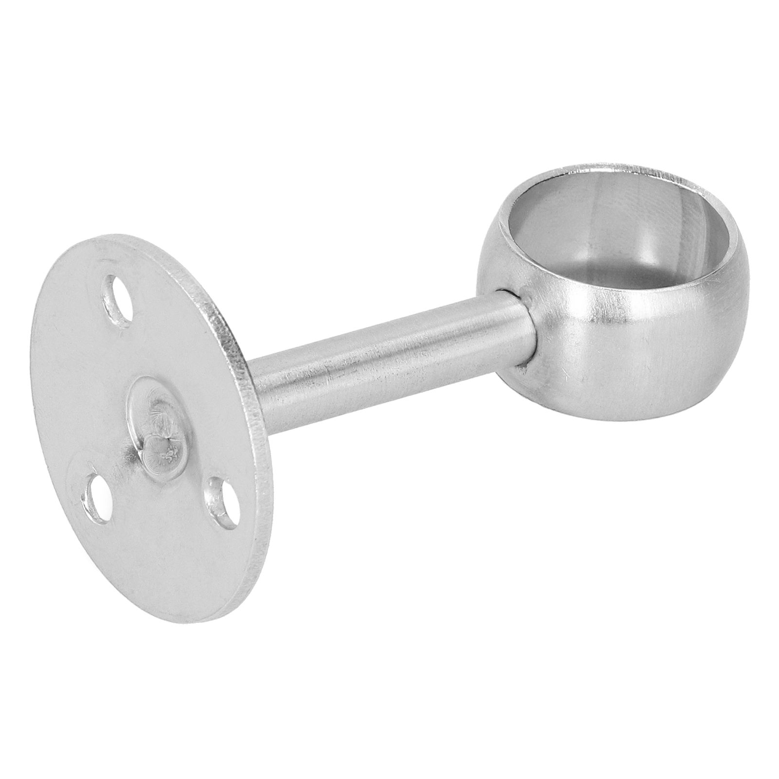 6Pcs Flanged Socket Stainless Steel Curtain Rod Brackets Wardrobe Pole Holder view 15