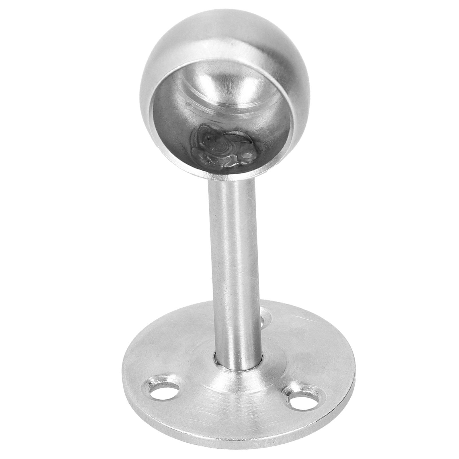 6Pcs Flanged Socket Stainless Steel Curtain Rod Brackets Wardrobe Pole Holder view 11
