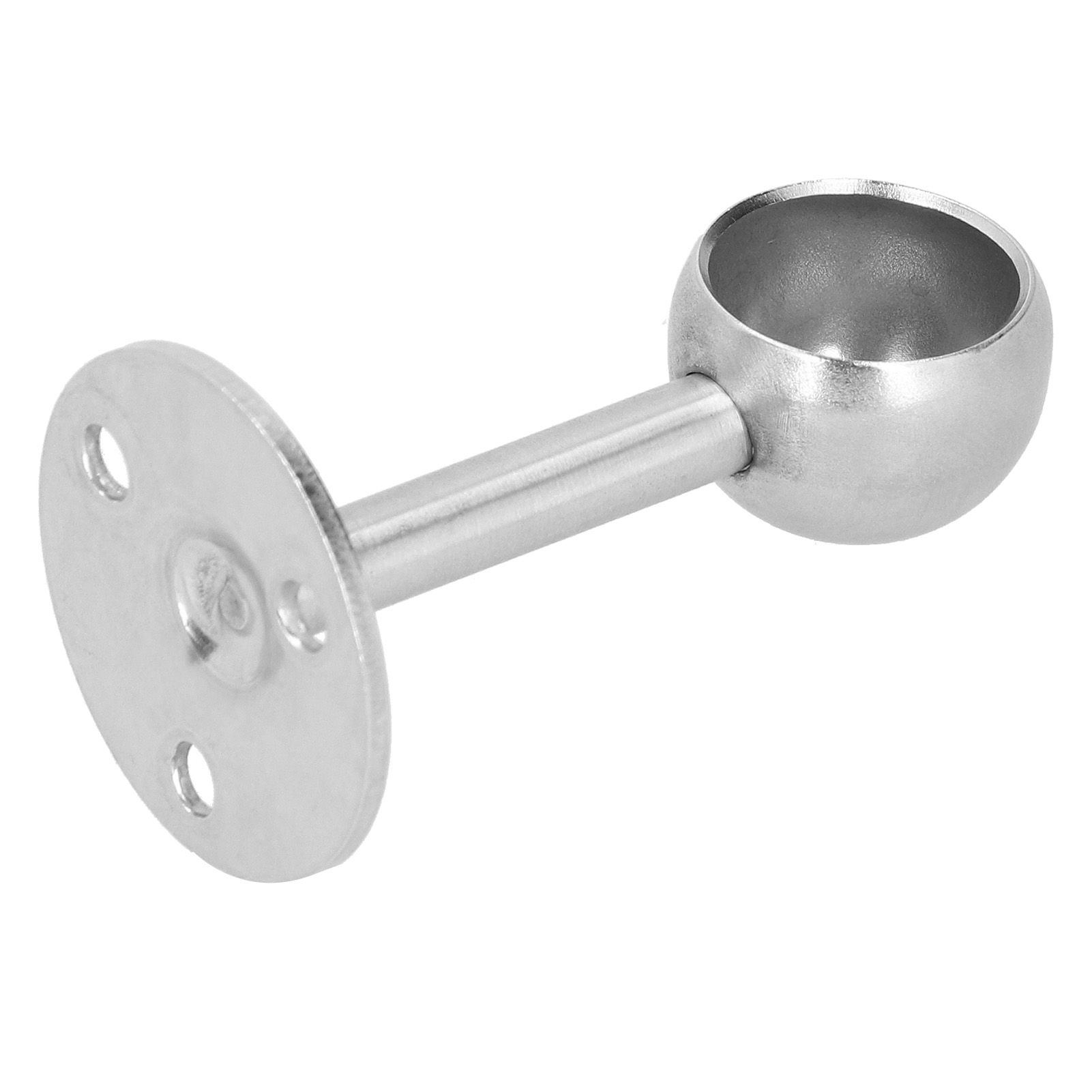 6Pcs Flanged Socket Stainless Steel Curtain Rod Brackets Wardrobe Pole Holder view 14