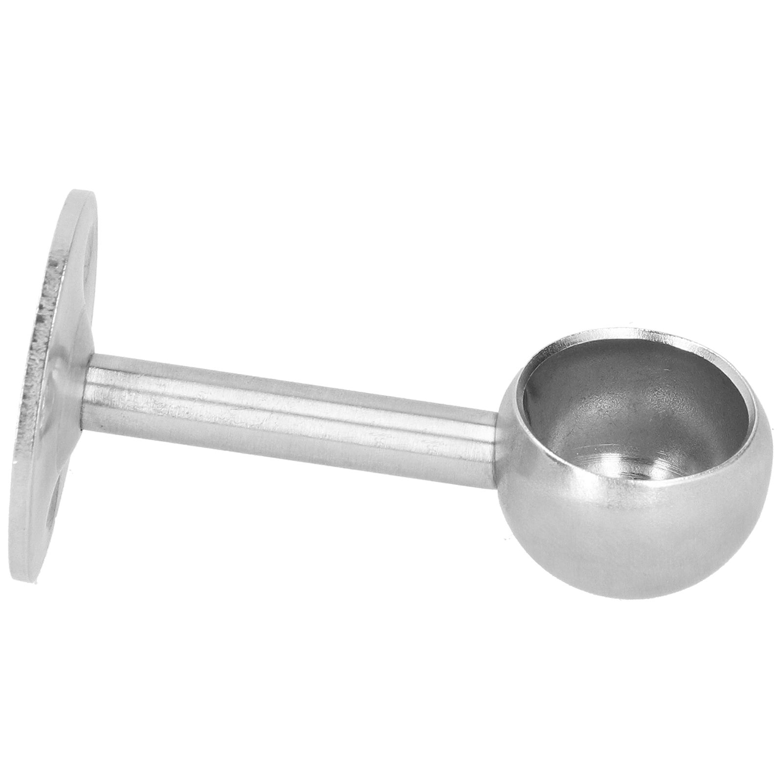6Pcs Flanged Socket Stainless Steel Curtain Rod Brackets Wardrobe Pole Holder view 15