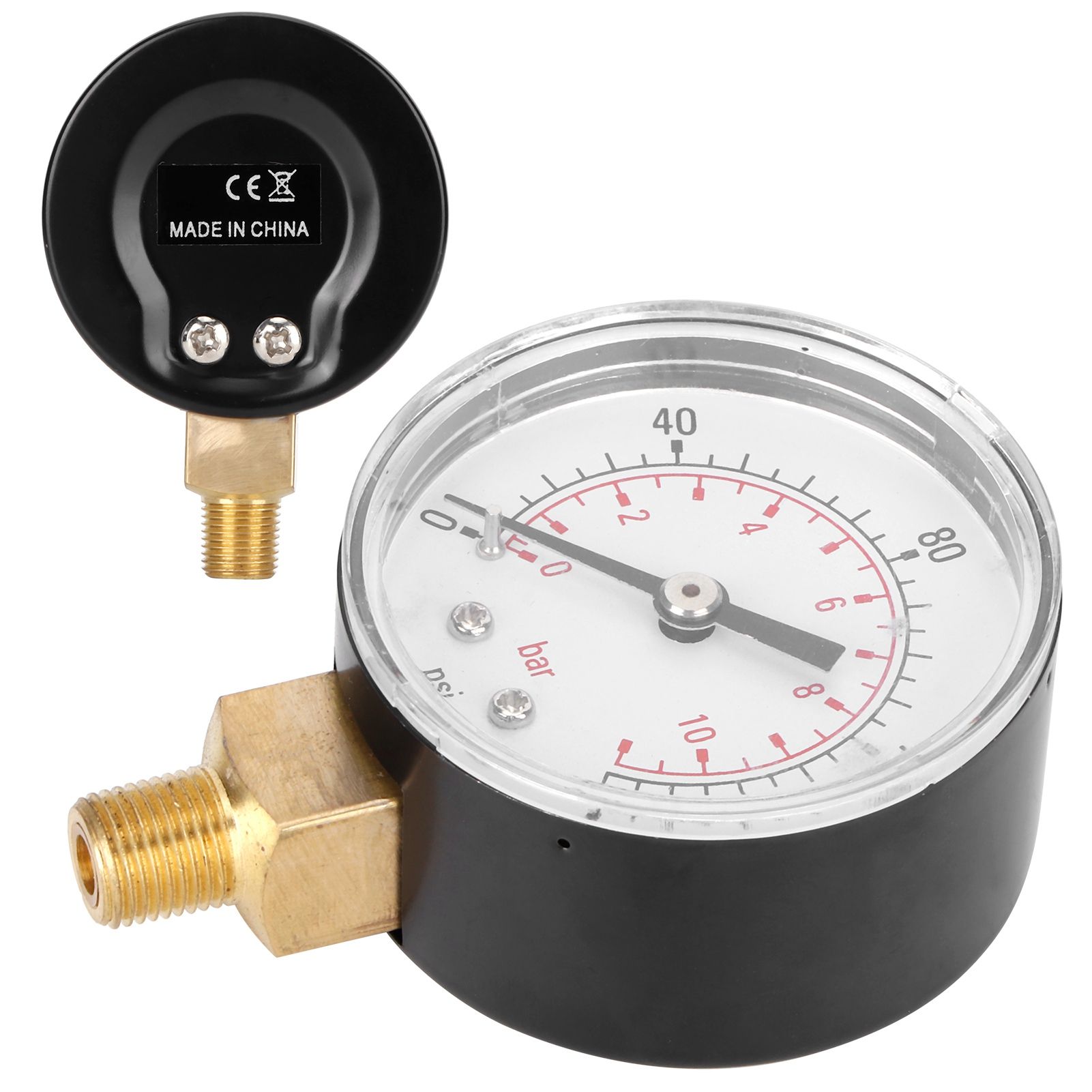 0-160psi 0-11bar Vacuum Pressure Gauge Manometer with Dual Scale for Water Oil view 5