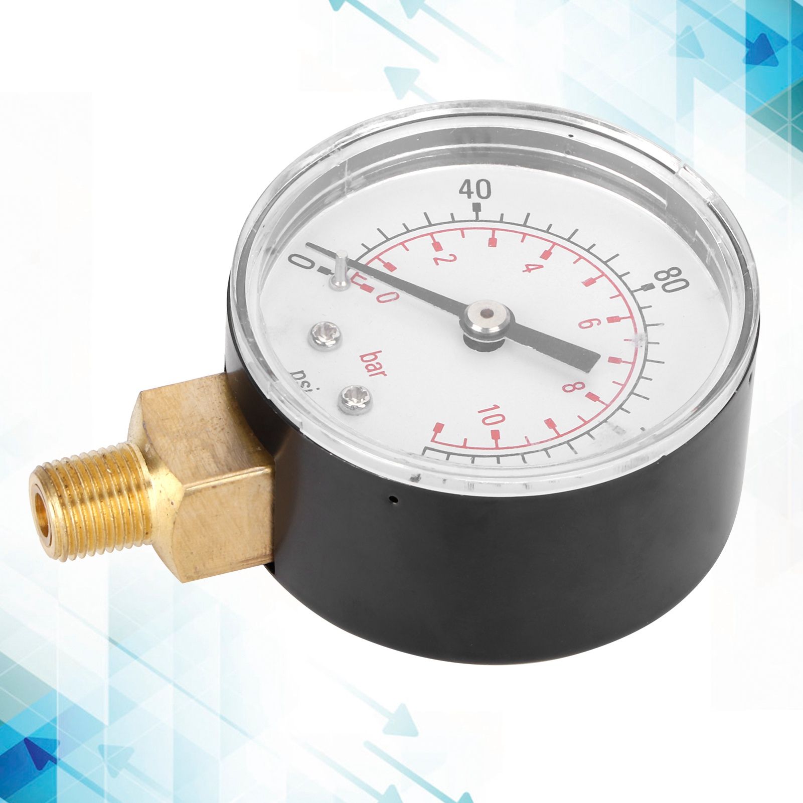 0-160psi 0-11bar Vacuum Pressure Gauge Manometer with Dual Scale for Water Oil view 10