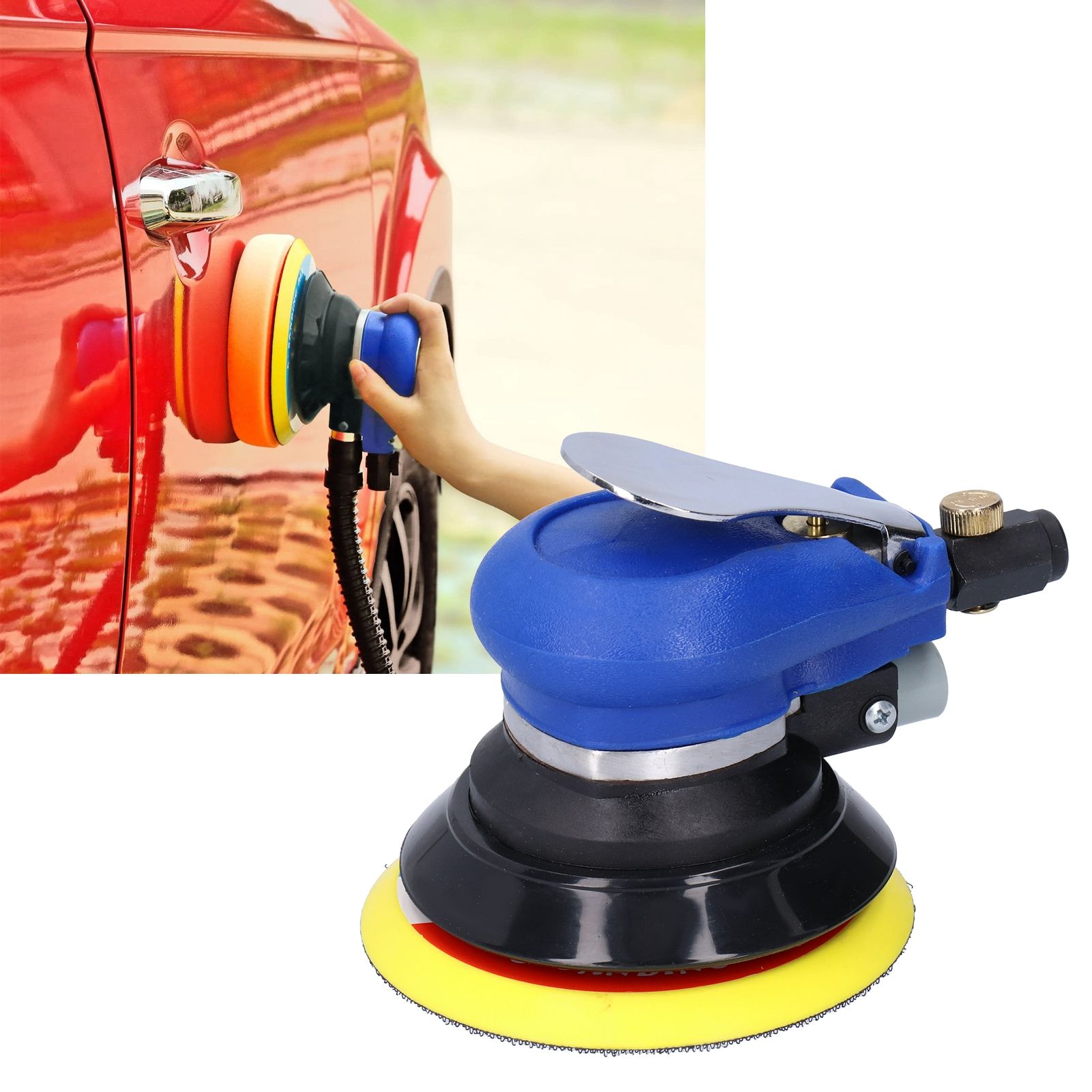 Air Sander Adjustable Pneumatic Circular Grinder Polishing Burnish Machine view 10
