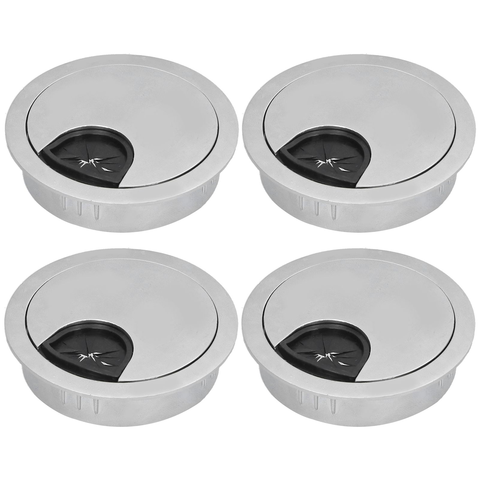 4 Set Desk Cable Wire Grommet PC Computer Desk Cord Grommet Cable Hole Cover view 2