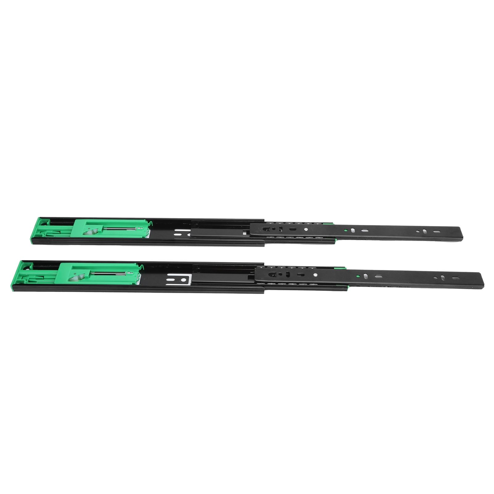 Drawer Slide Cold Rolled Steel 3-Section Damping Ball Bearing Track Rail view 2