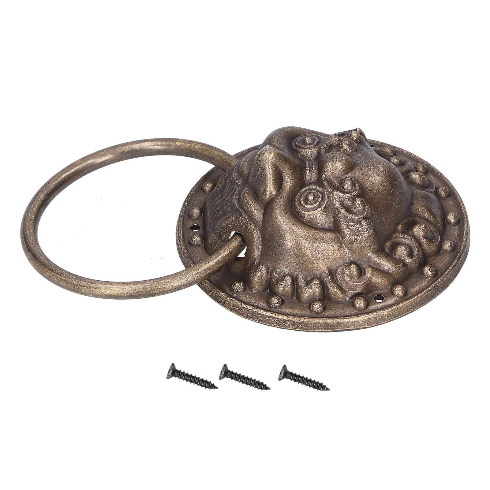 Antique Door Knockers Lion Head Brass Door Pull Retro Door Handle Home Decoration — image 1