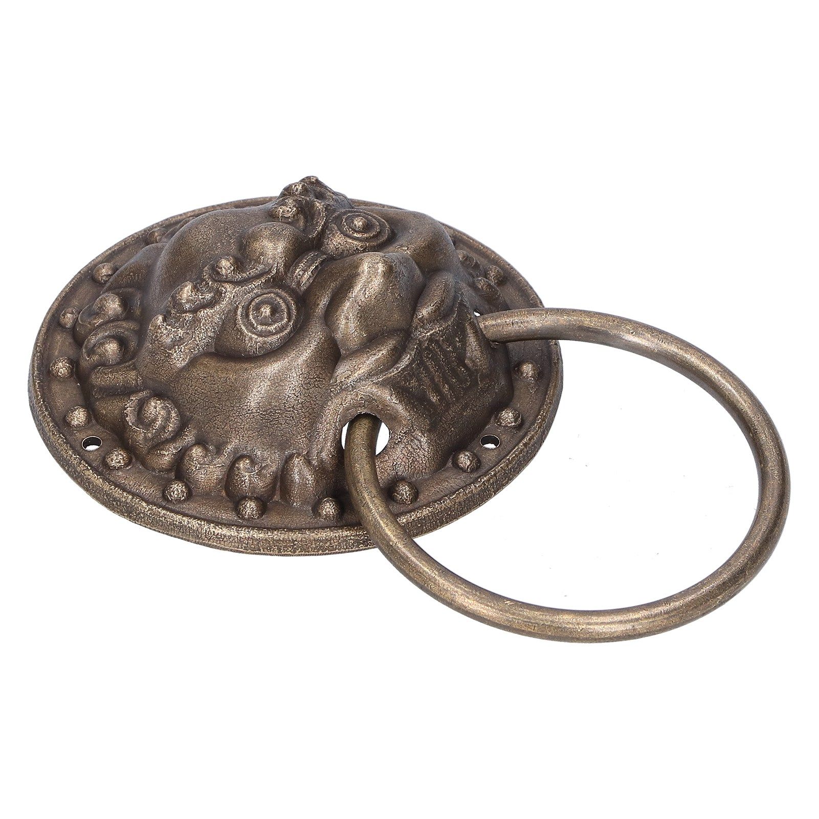 Antique Door Knockers Lion Head Brass Door Pull Retro Door Handle Home Decoration view 3