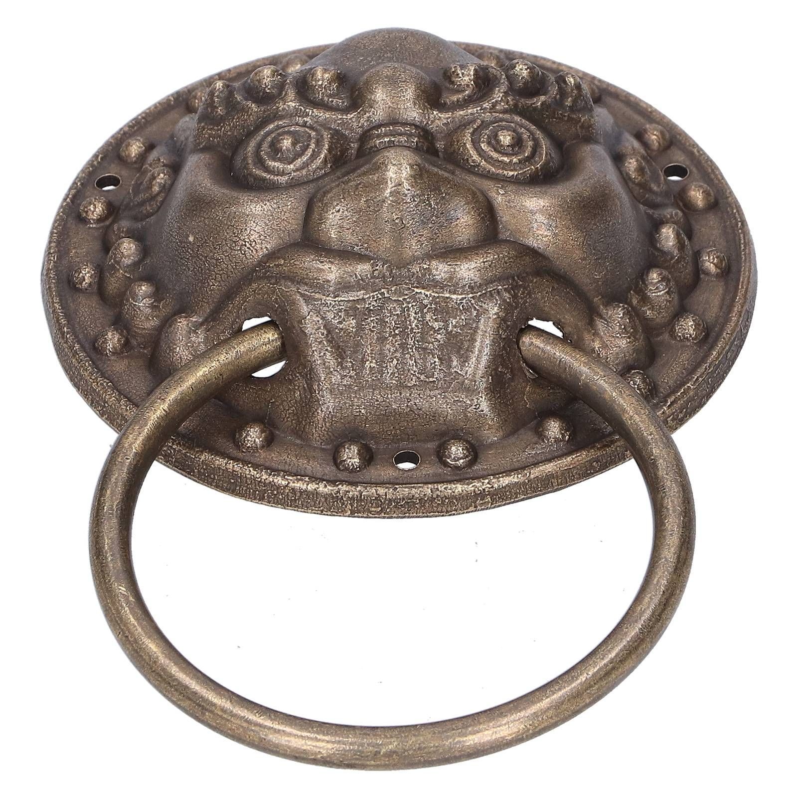 Antique Door Knockers Lion Head Brass Door Pull Retro Door Handle Home Decoration view 4