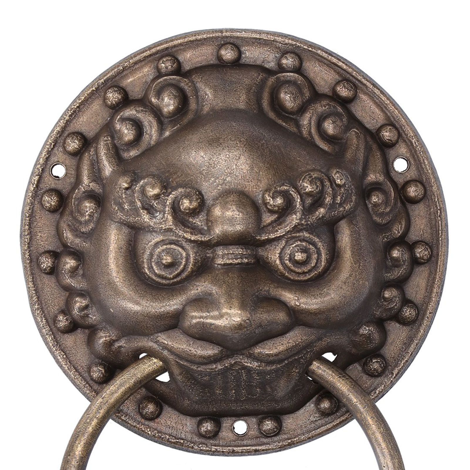 Antique Door Knockers Lion Head Brass Door Pull Retro Door Handle Home Decoration view 11