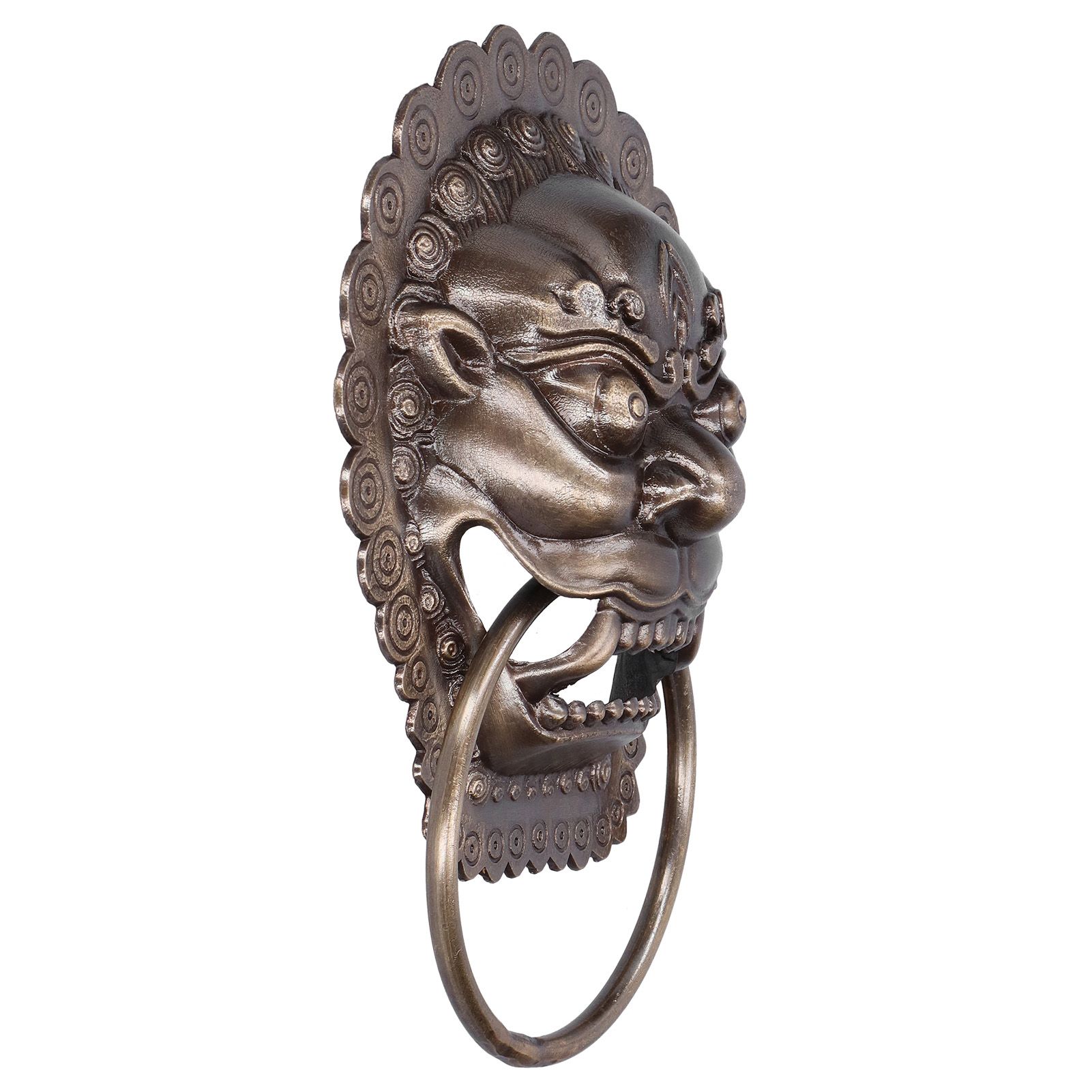Chinese Style Door Knocker Antique Animal Head Door Ring Wooden Door Pull Ring view 2