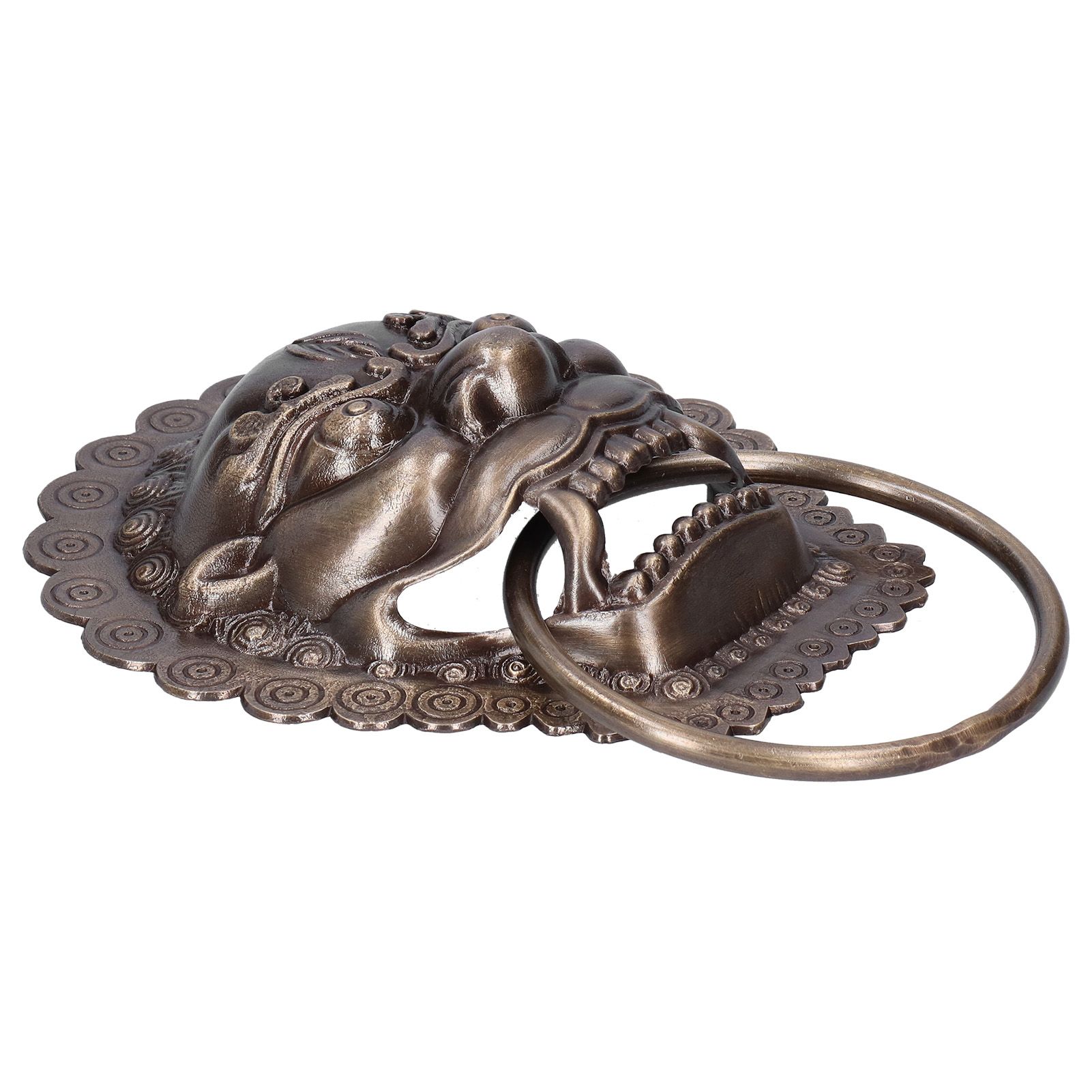 Chinese Style Door Knocker Antique Animal Head Door Ring Wooden Door Pull Ring view 3