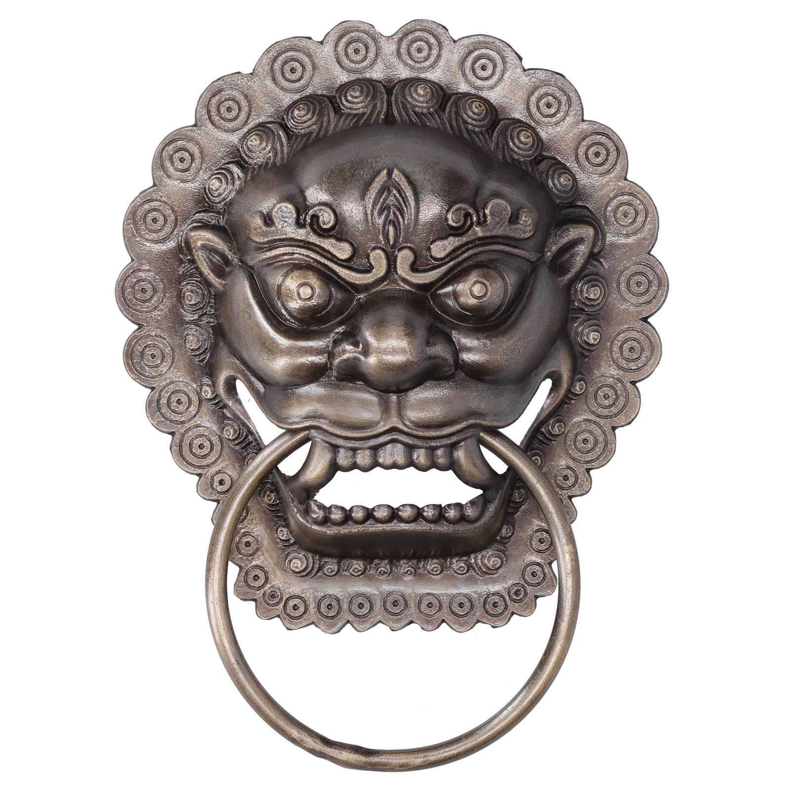Chinese Style Door Knocker Antique Animal Head Door Ring Wooden Door Pull Ring view 4