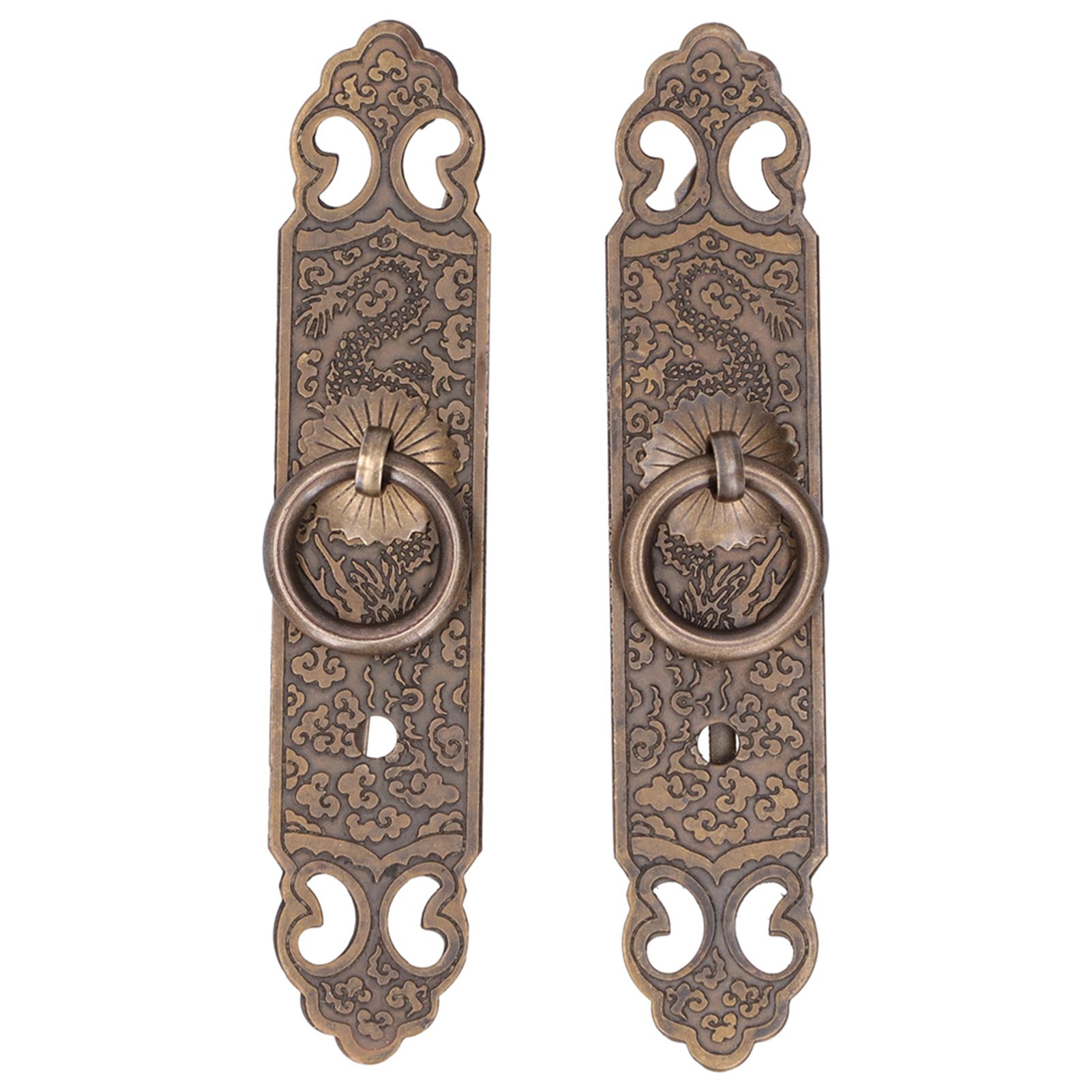 Door Handle Antique Brass Exquisite Pattern Straight Bar Handle Accessories view 8