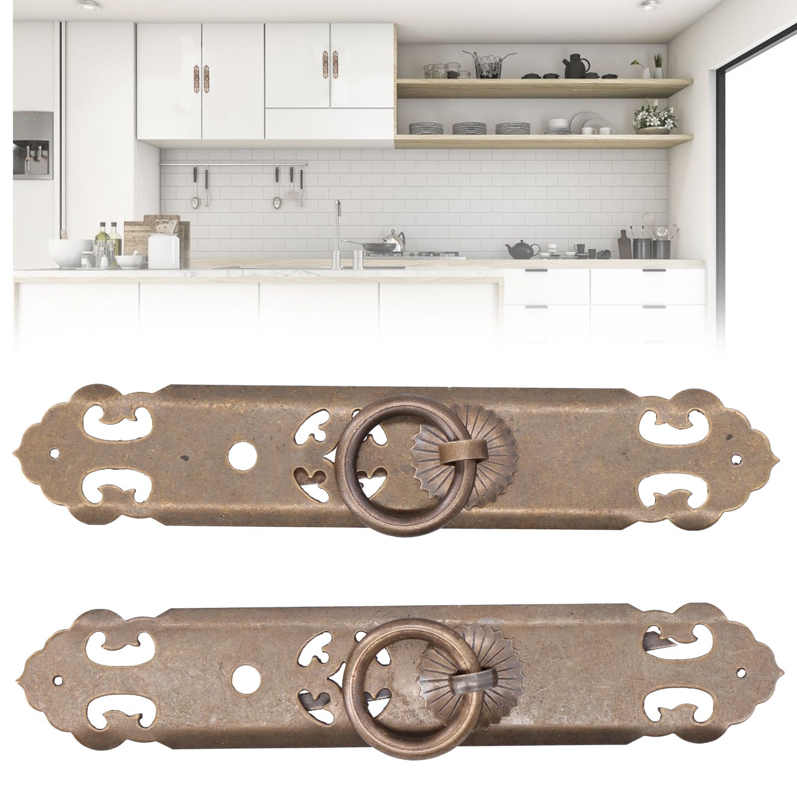 Chinese Style Door Handle Retro Straight Bar Hollow Handle Drawer Cupboard view 9