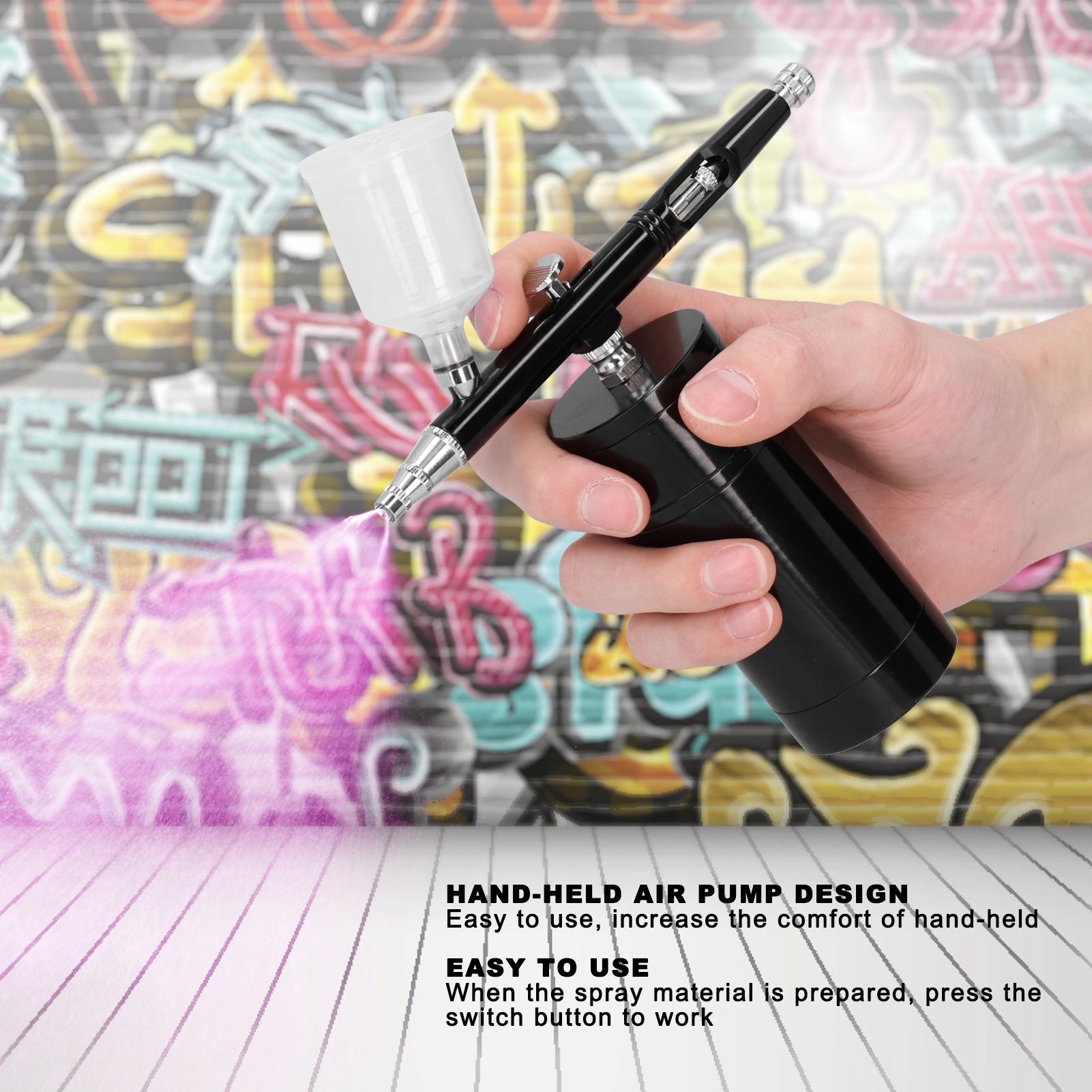 Airbrush Kit G11 Pump Single Action Rechargeable Handheld Integrated Spray Pen view 15