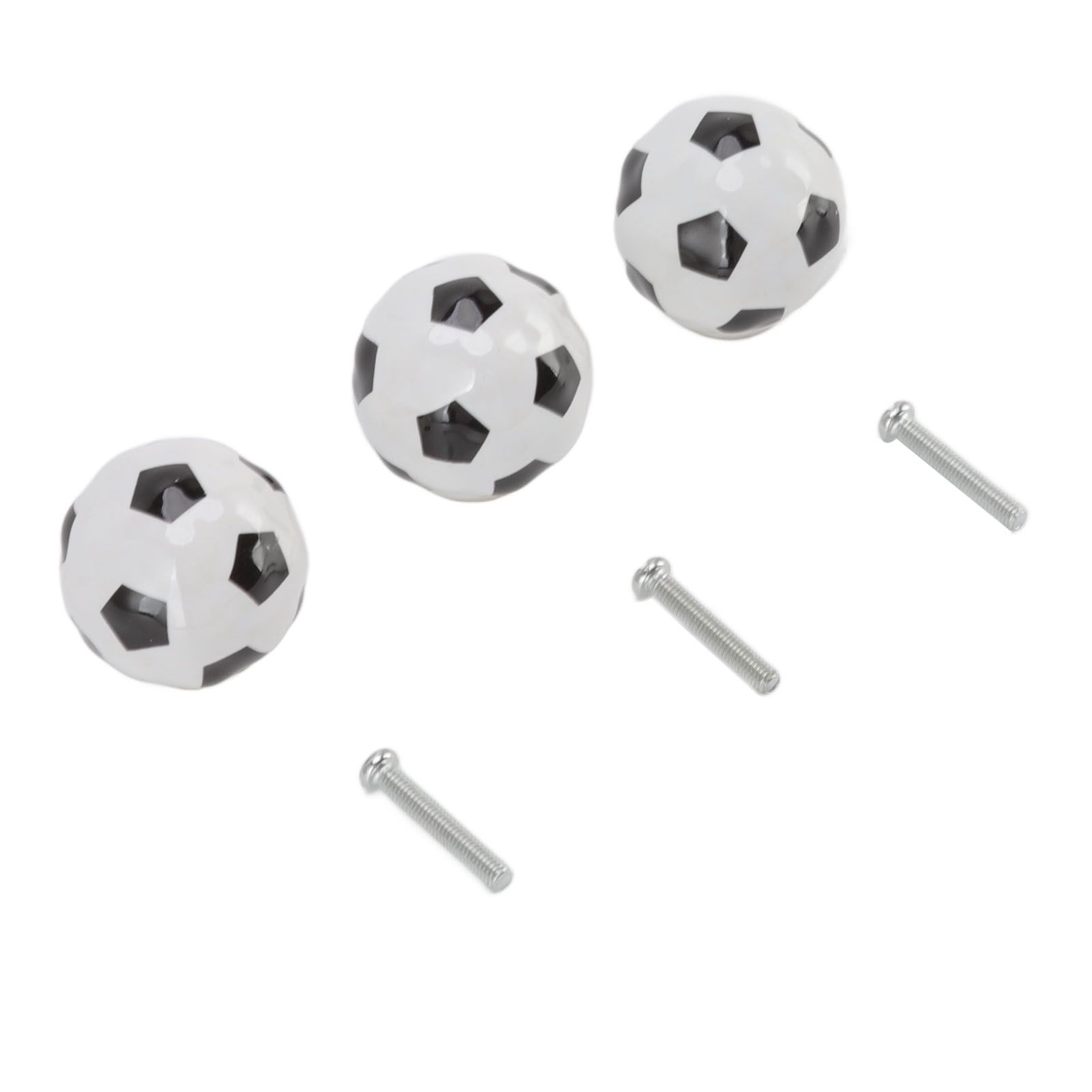 3 Set Football Cabinet Knobs Ball Sports Theme Single Hole Drawer Ceramic view 8