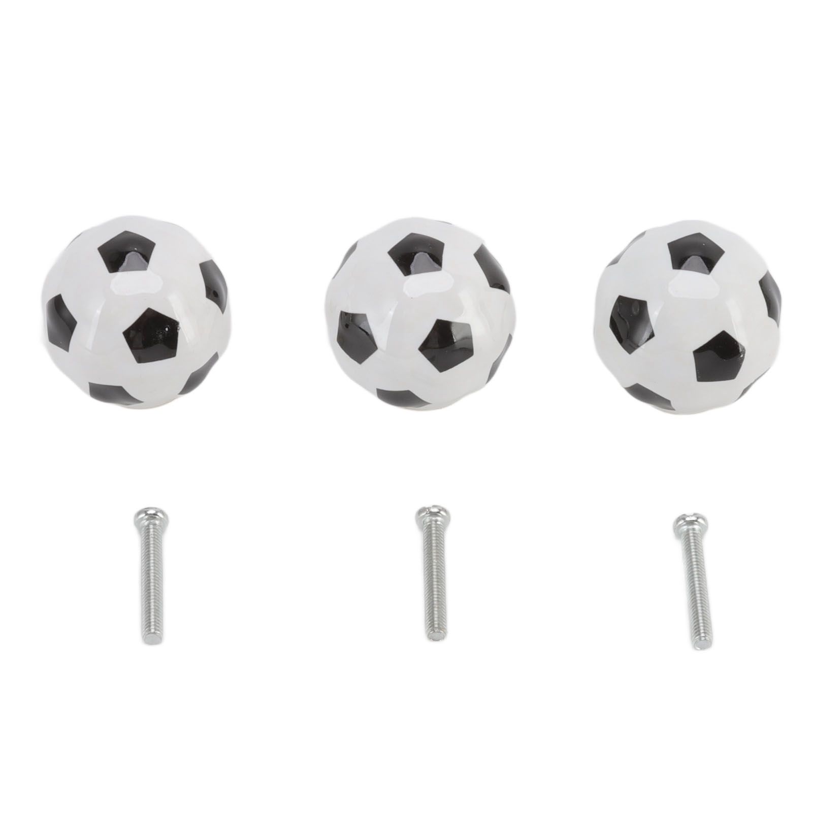 3 Set Football Cabinet Knobs Ball Sports Theme Single Hole Drawer Ceramic view 10