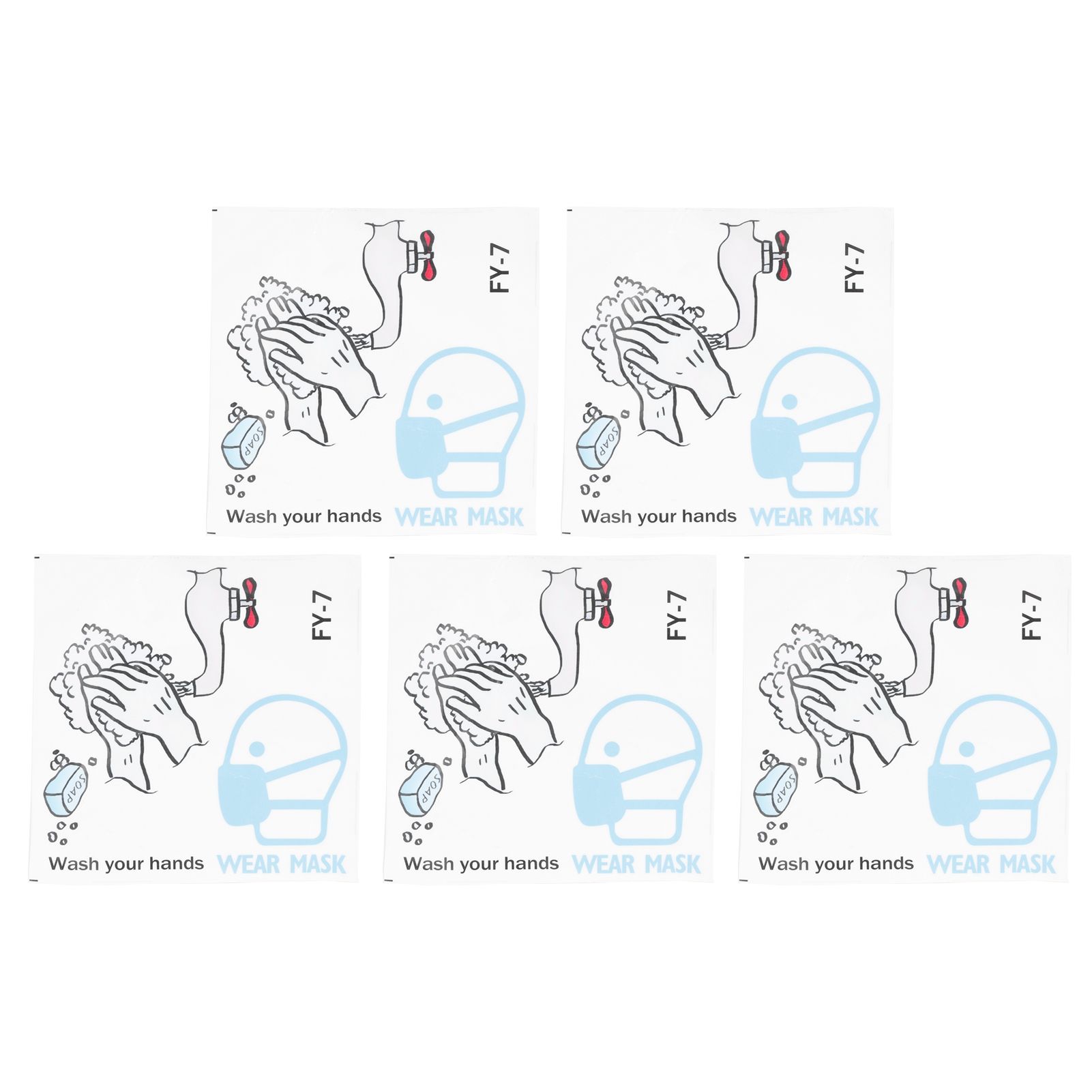 5Pcs Set Window Wall Sticker Background SelfAdhesive Sign Reminding Poster for