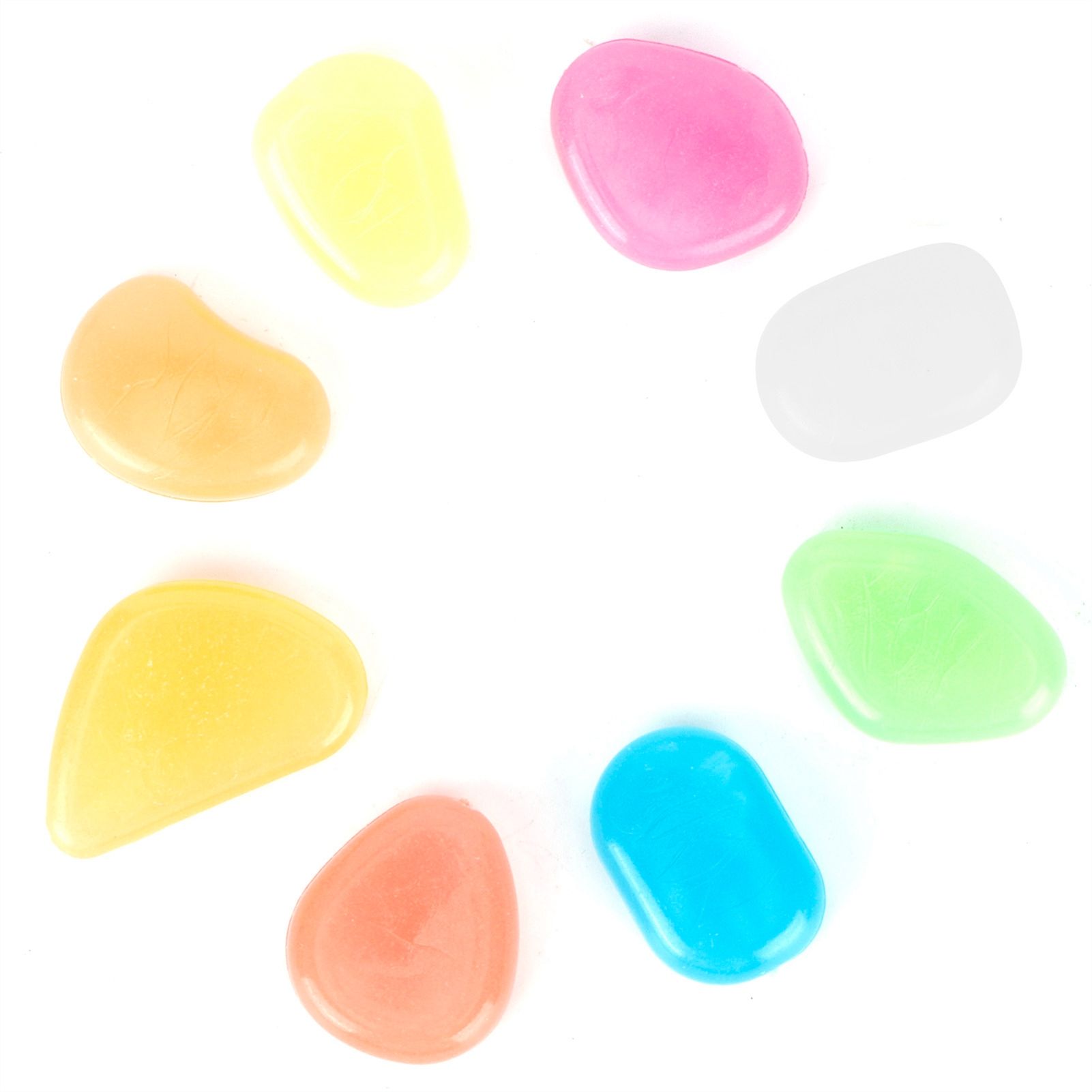 200Pcs Luminous Stone Colorful Fluorescent Stones Garden Aquarium Fish Tank view 2