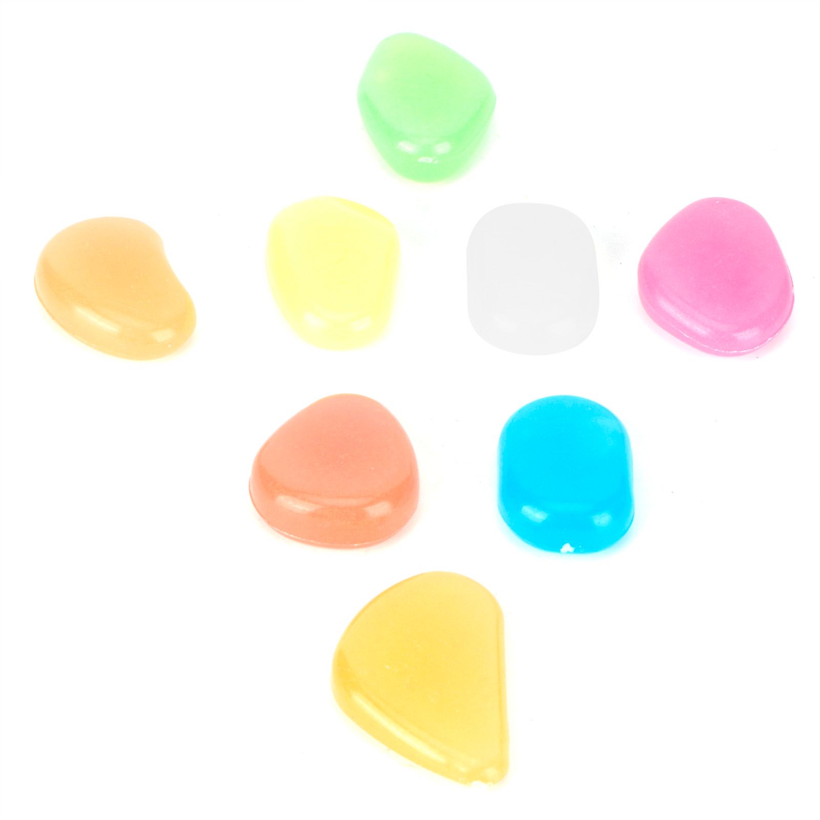 200Pcs Luminous Stone Colorful Fluorescent Stones Garden Aquarium Fish Tank view 5