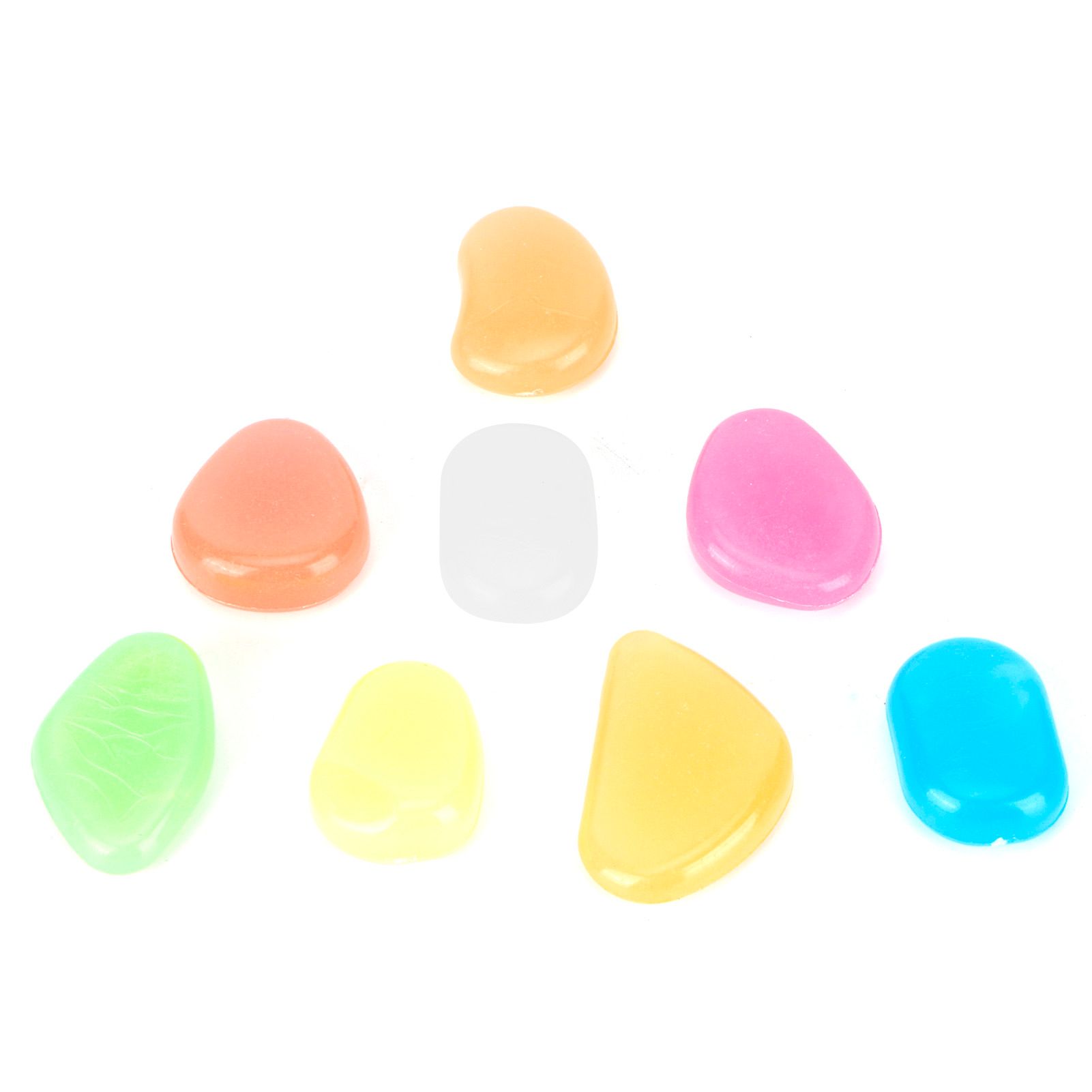 200Pcs Luminous Stone Colorful Fluorescent Stones Garden Aquarium Fish Tank view 6