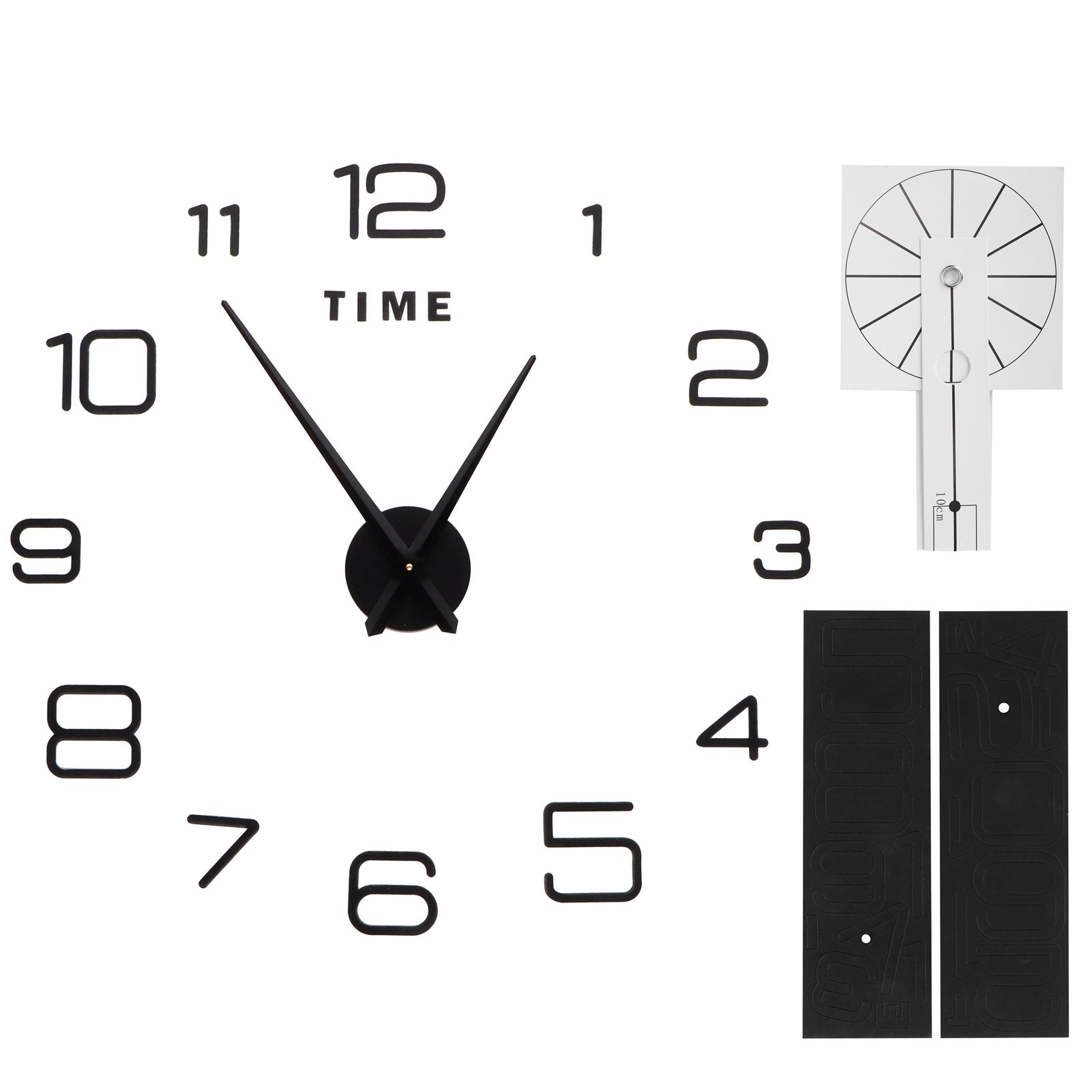 DIY Wall Clock Acrylic Frameless Mirror Surface Wall Sticker Clock Decor for — image 1