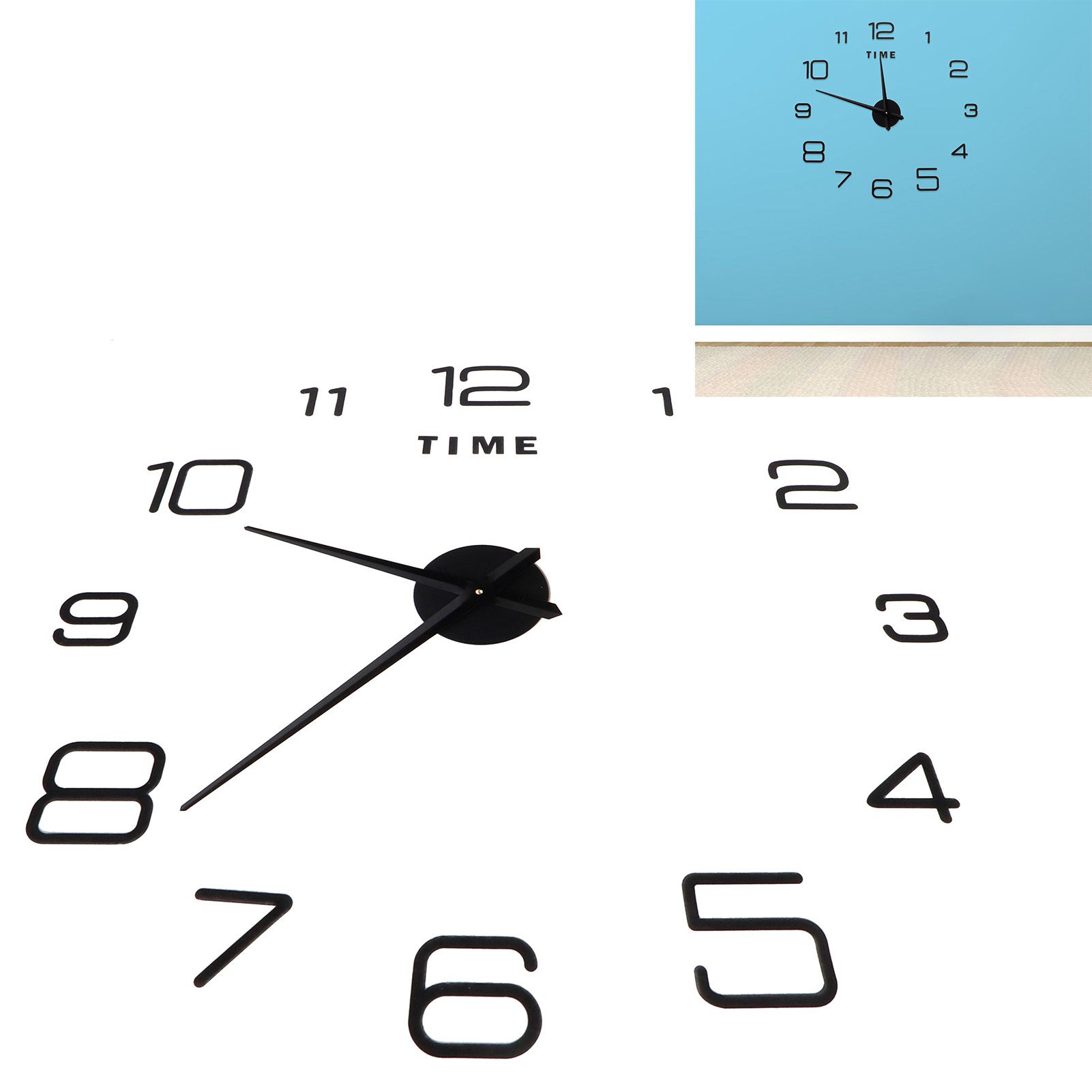 DIY Wall Clock Acrylic Frameless Mirror Surface Wall Sticker Clock Decor for view 10