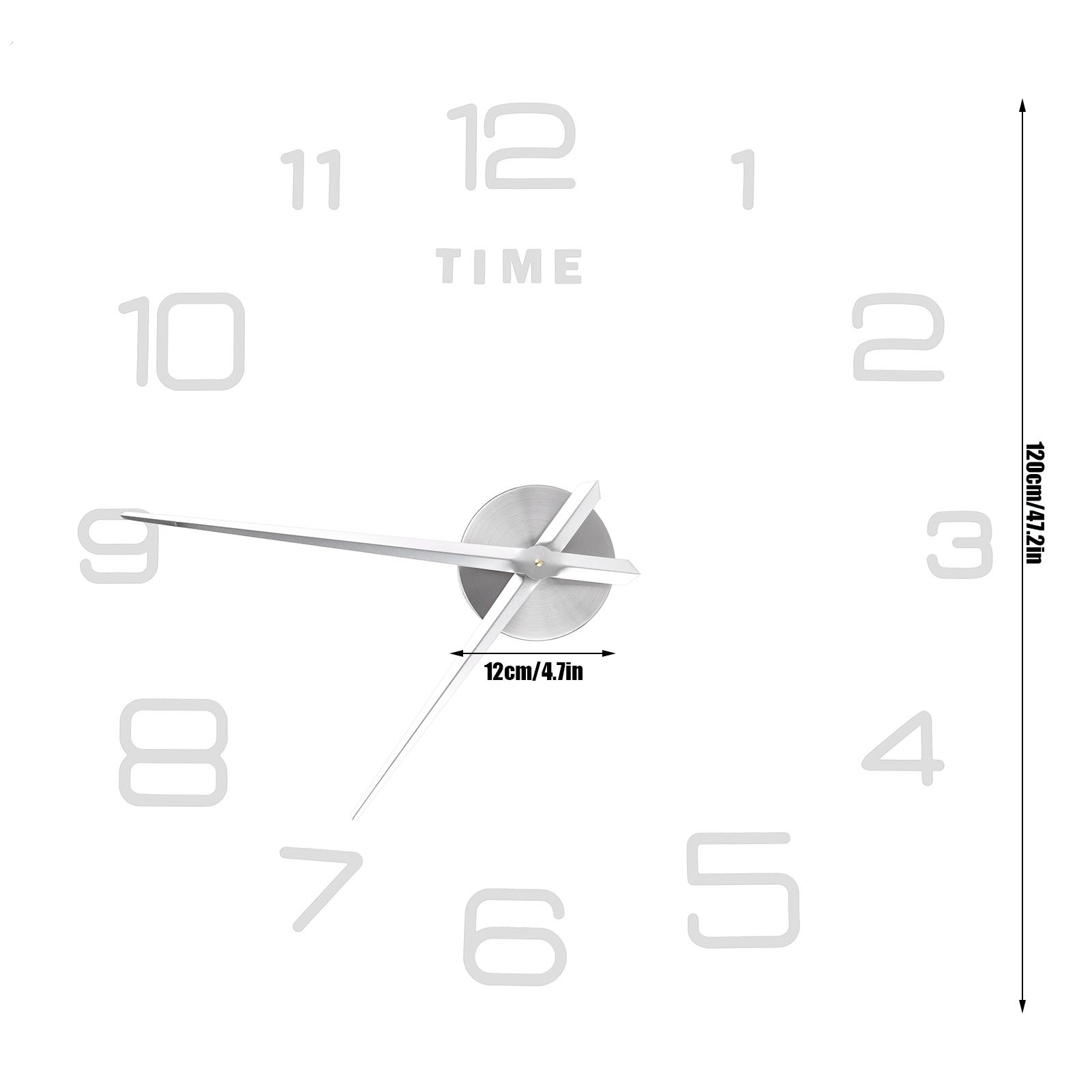 DIY Wall Clock Acrylic Frameless Mirror Surface Wall Sticker Clock Decor for view 15