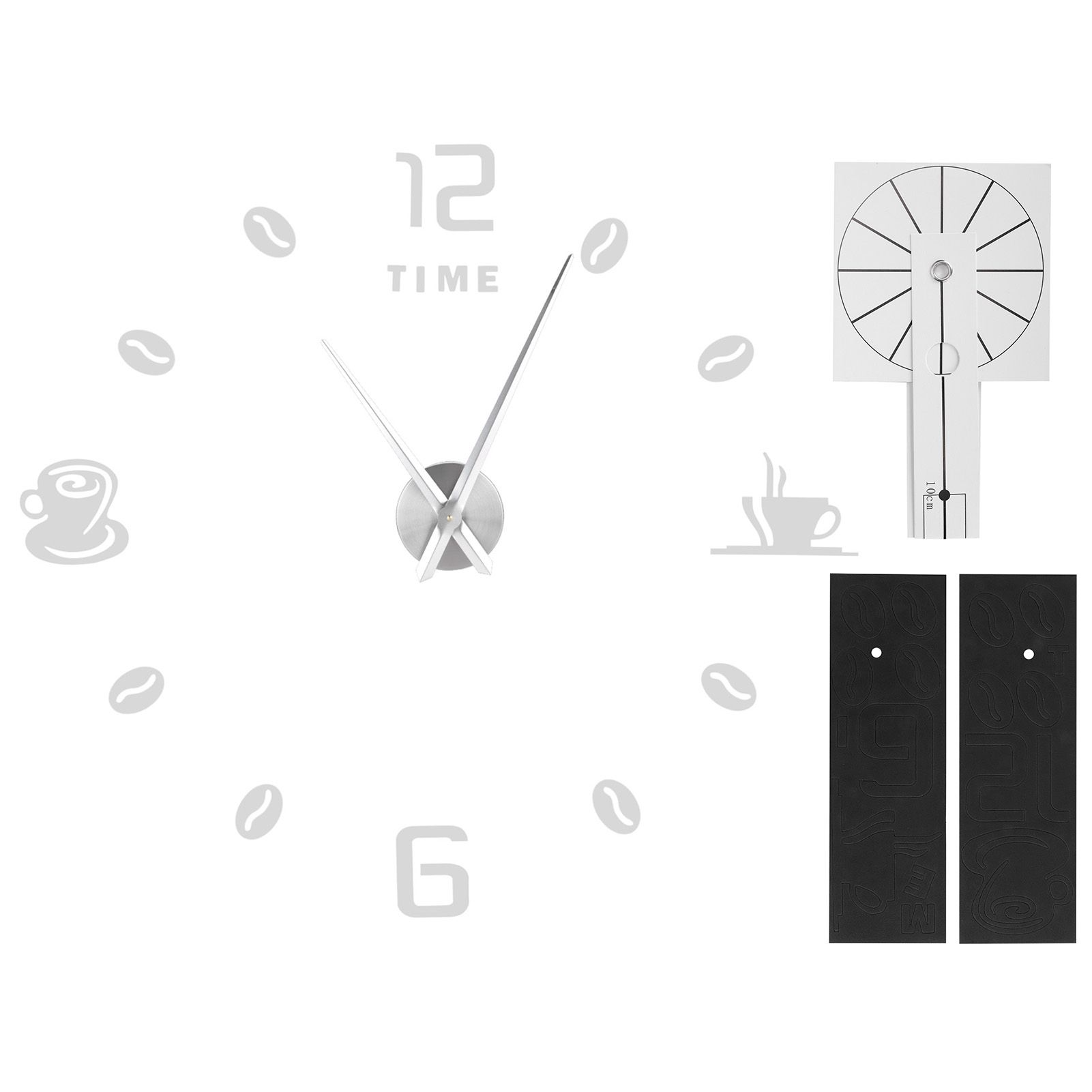 Modern Large Frameless DIY Wall Clock Mirror Surface Sticker for Home Office — image 1