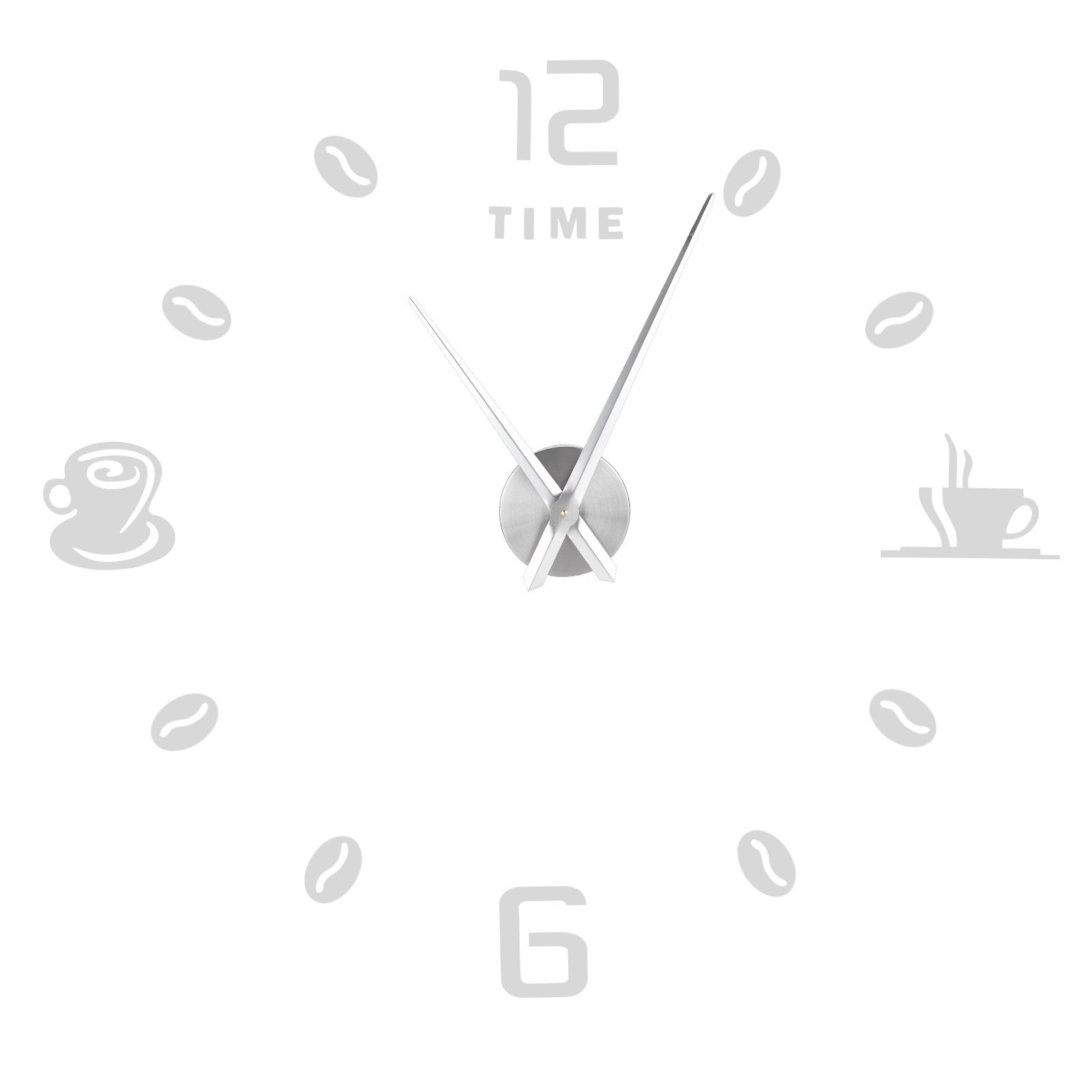 Modern Large Frameless DIY Wall Clock Mirror Surface Sticker for Home Office view 3